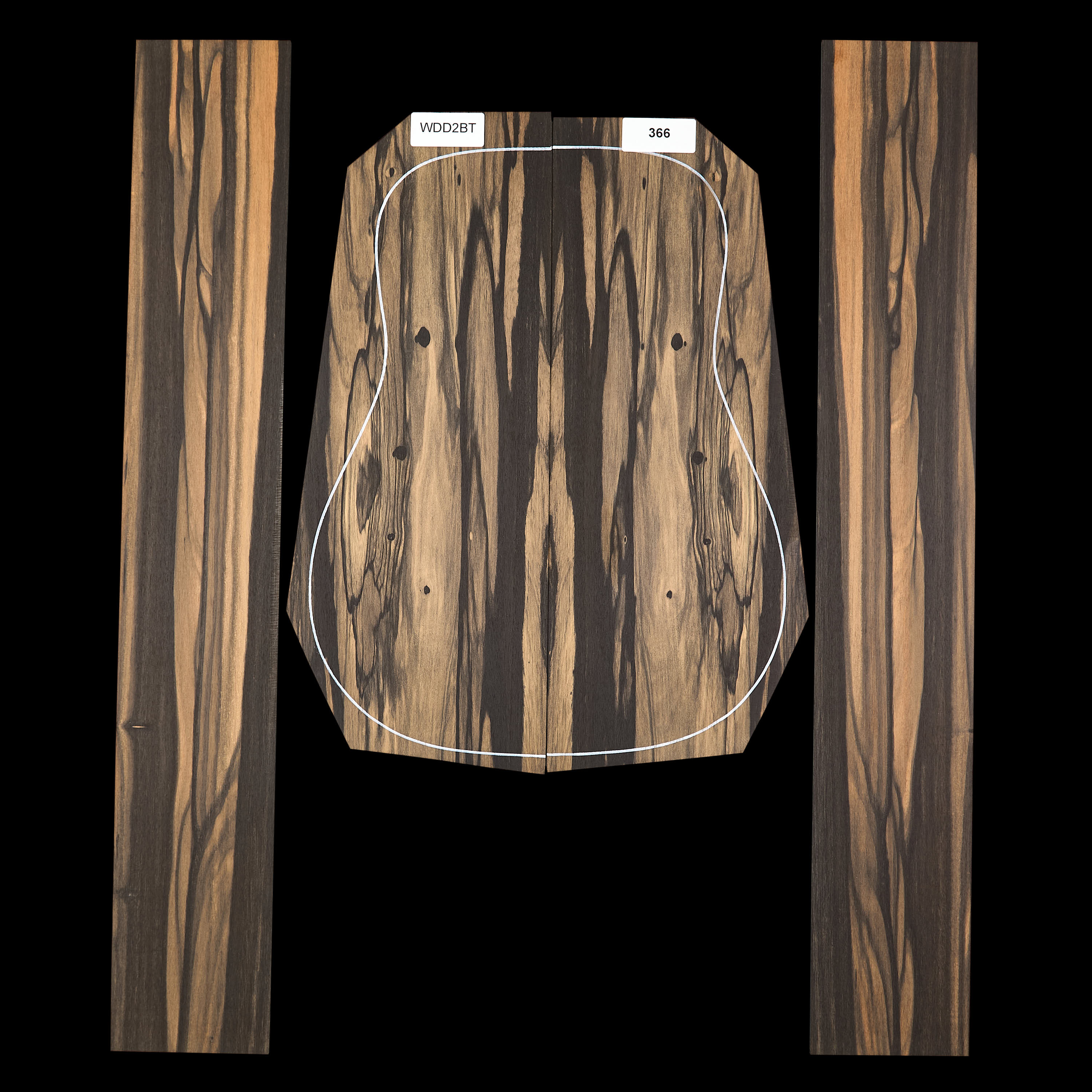 Crelicam Ebony Rücken- und Seitenset – 366 Crelicam Ebony Rücken- und Seitenset – 366