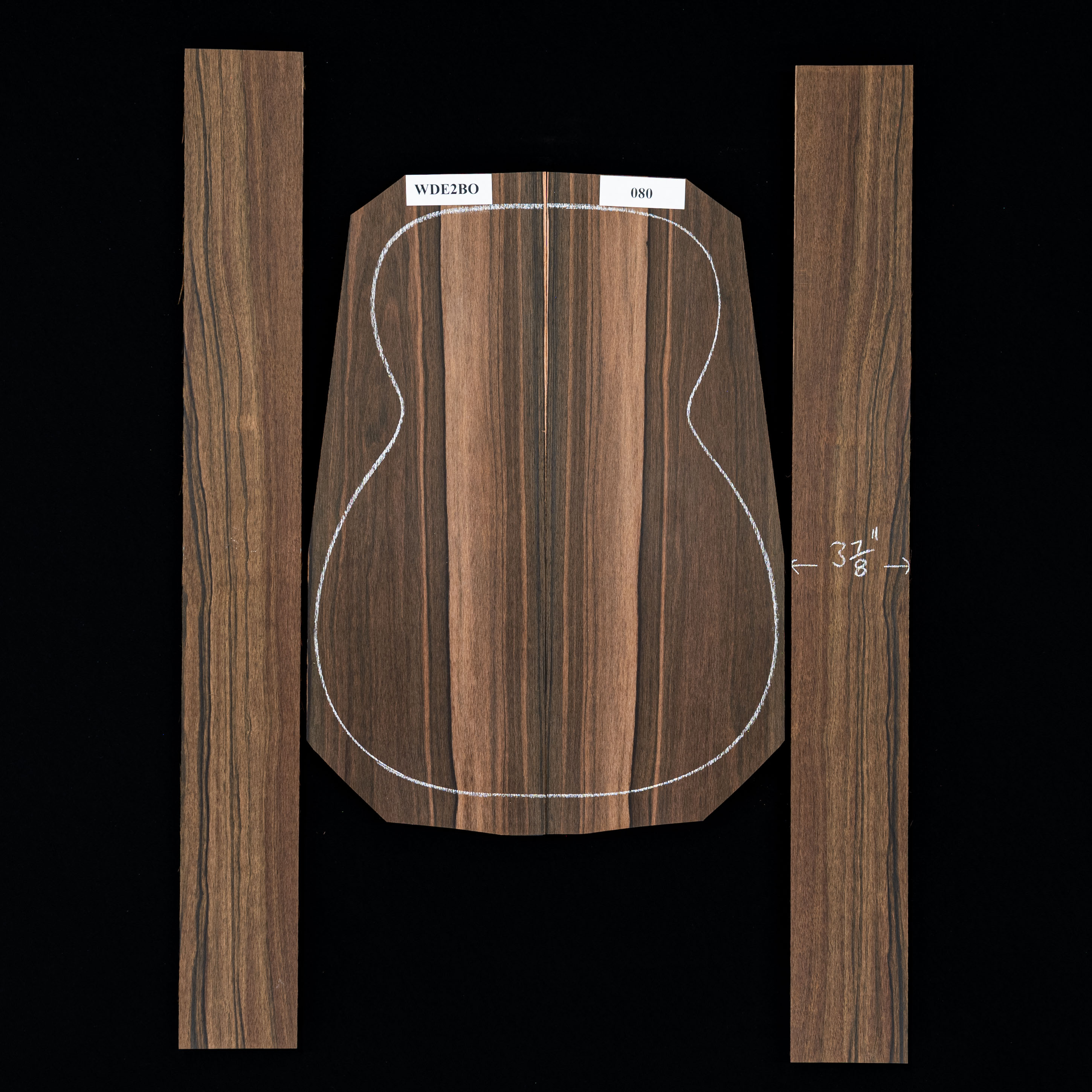 Malaysian Blackwood Rücken- und Seitenset – 0,08 Malaysian Blackwood Rücken- und Seitenset – 0,08