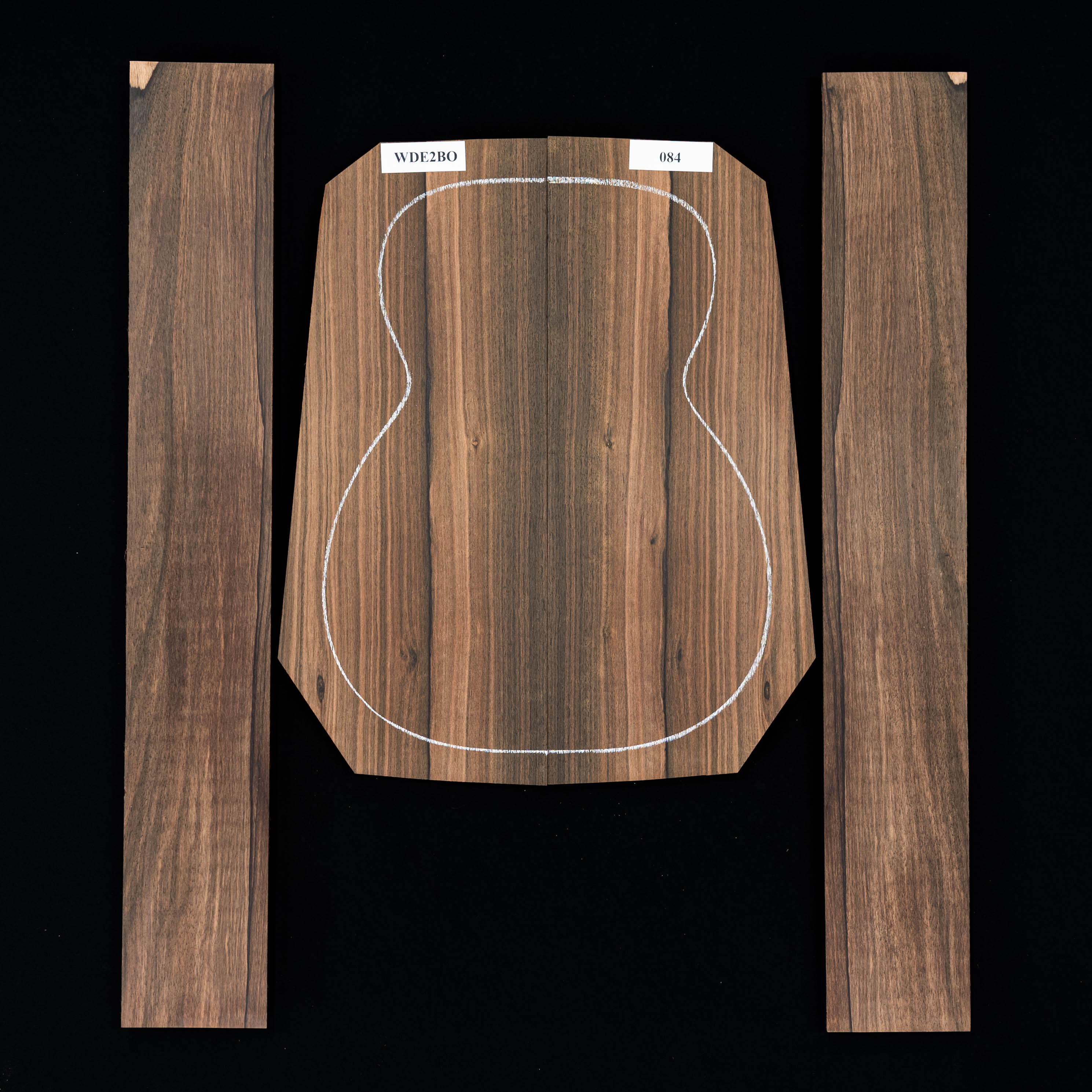 Malaysian Blackwood Rücken- und Seitenset – 084 Malaysian Blackwood Rücken- und Seitenset – 084