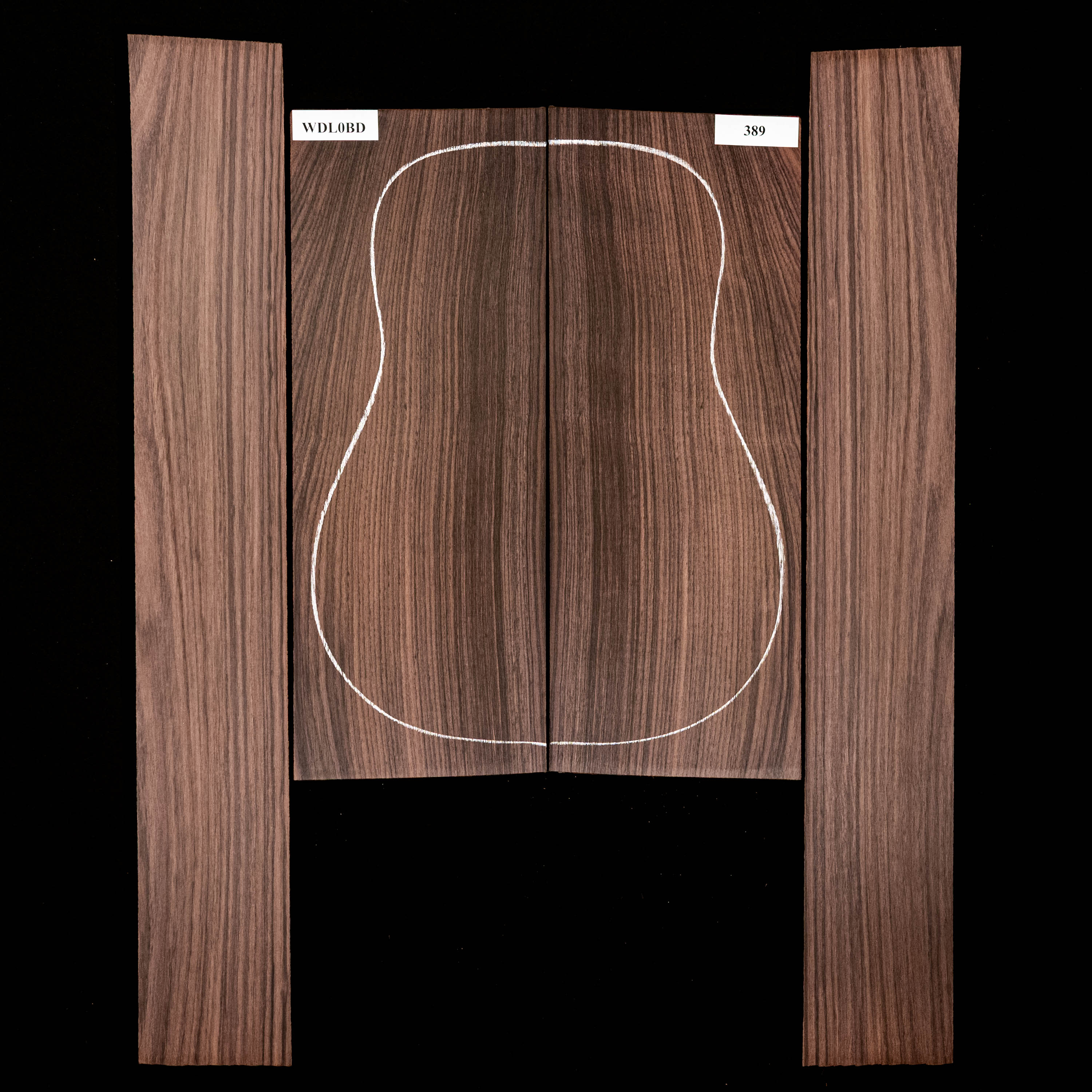 Set mit Boden + Zargen aus Ostindischem Palisander – 389 Set mit Boden + Zargen aus Ostindischem Palisander – 389