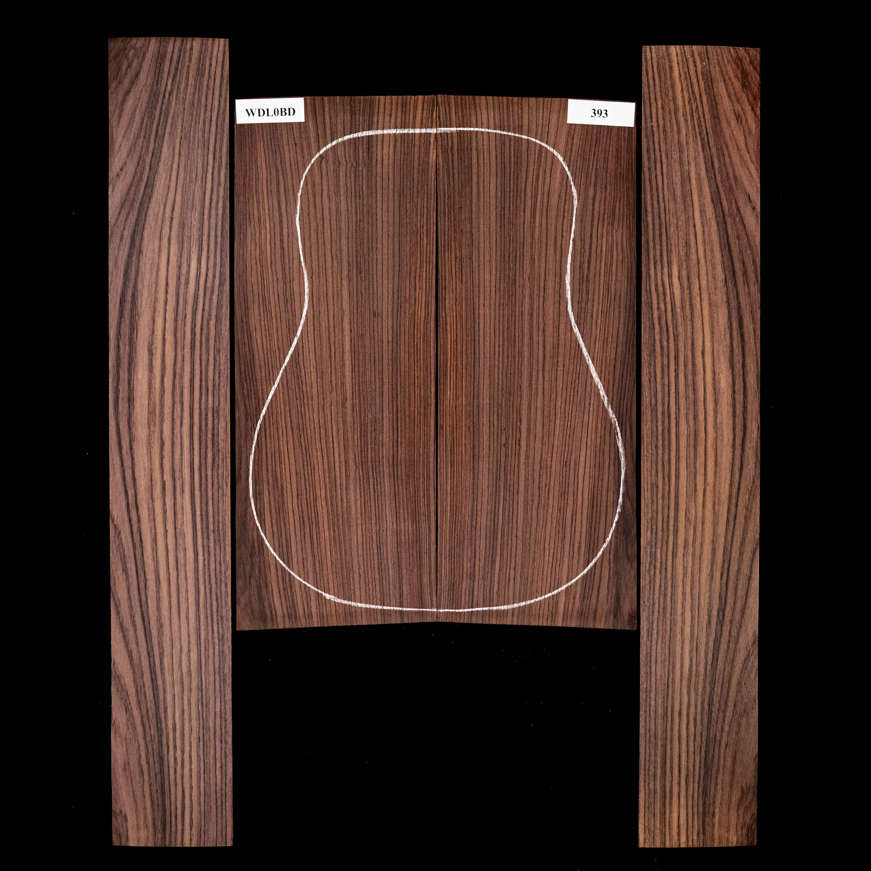 Set mit Boden + Zargen aus Ostindischem Palisander – 393 Set mit Boden + Zargen aus Ostindischem Palisander – 393