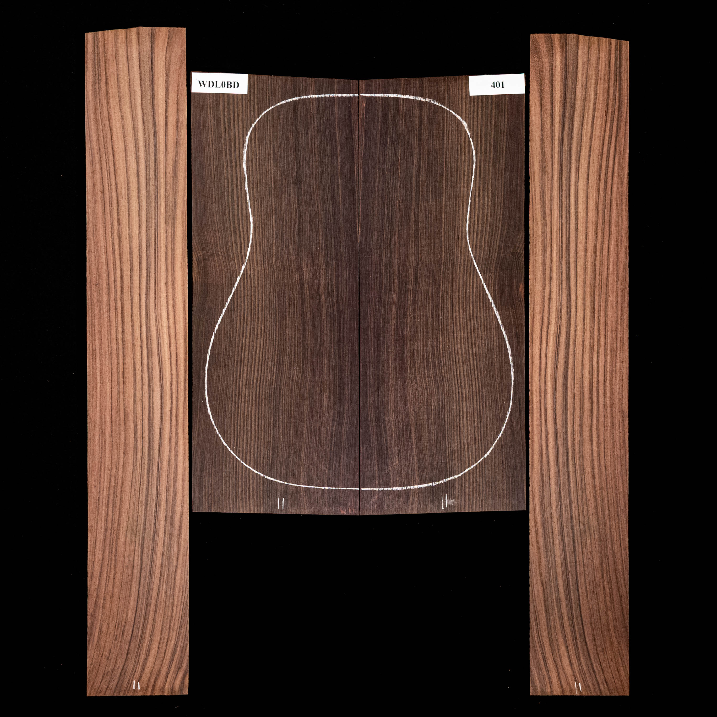 Set mit Boden + Zargen aus Ostindischem Palisander – 401 Set mit Boden + Zargen aus Ostindischem Palisander – 401