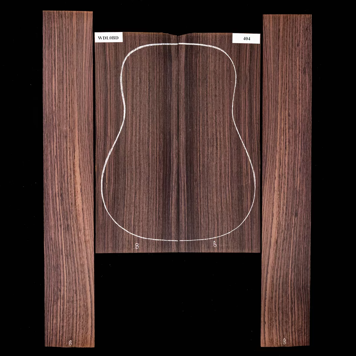 Set mit Boden + Zargen aus Ostindischem Palisander – 404 Set mit Boden + Zargen aus Ostindischem Palisander – 404