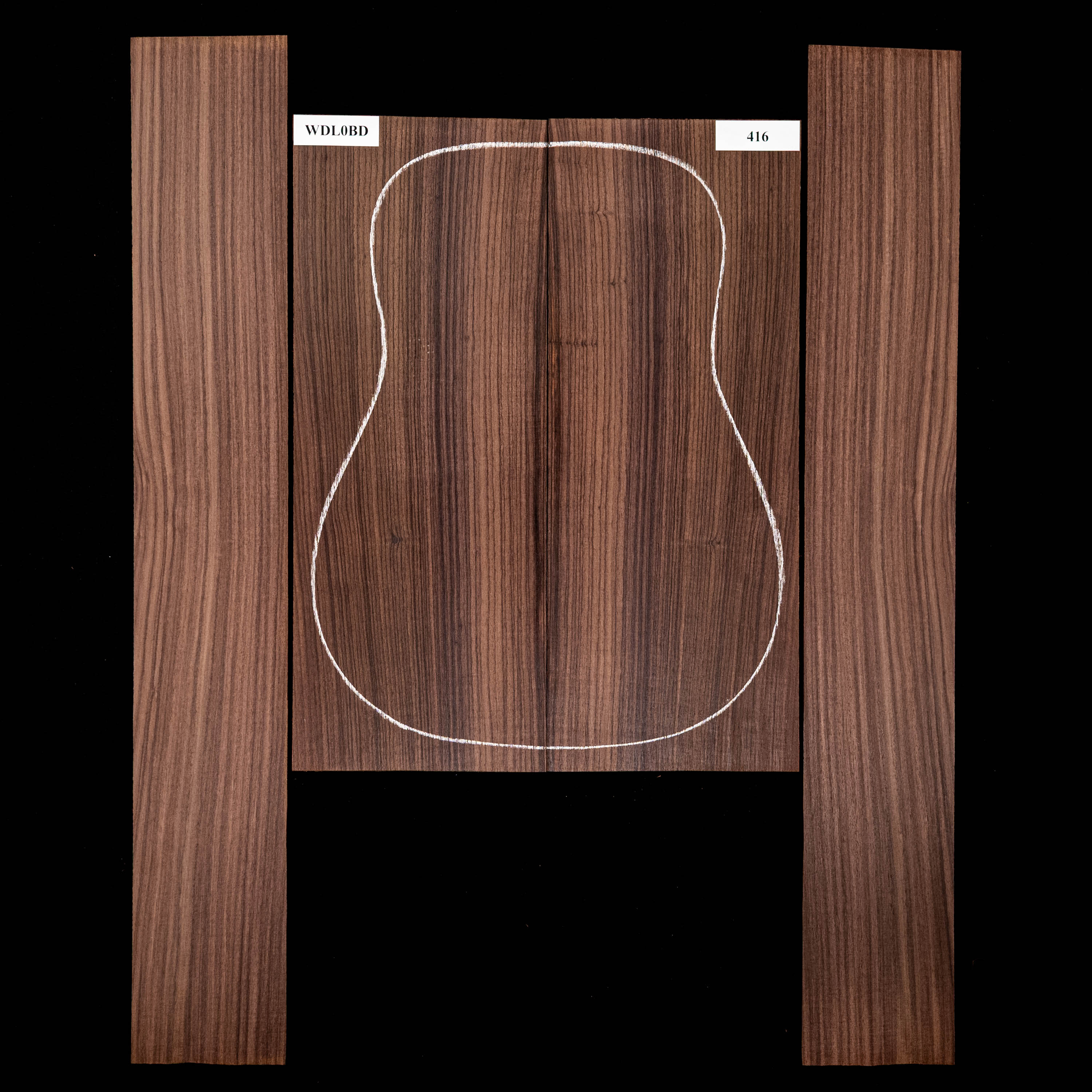 Set mit Boden + Zargen aus Ostindischem Palisander – 416 Set mit Boden + Zargen aus Ostindischem Palisander – 416