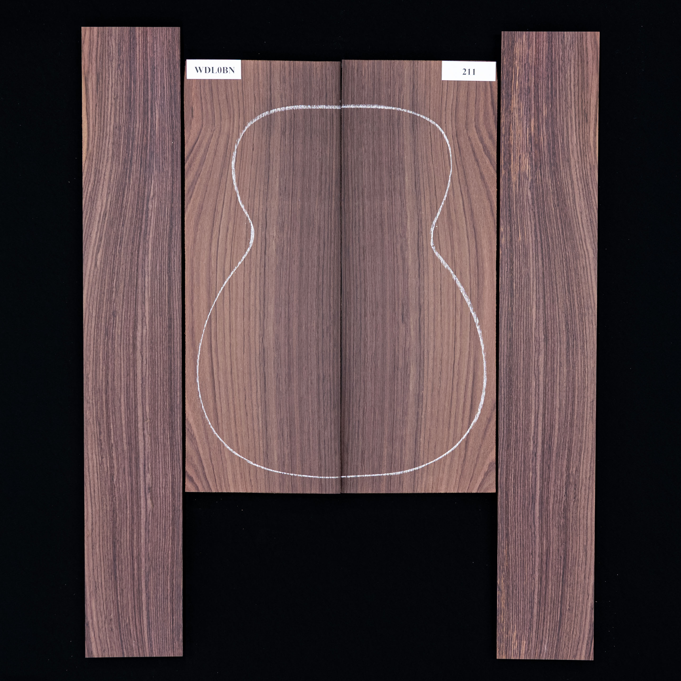 Set mit Boden + Zargen aus Ostindischem Palisander – 211 Set mit Boden + Zargen aus Ostindischem Palisander – 211