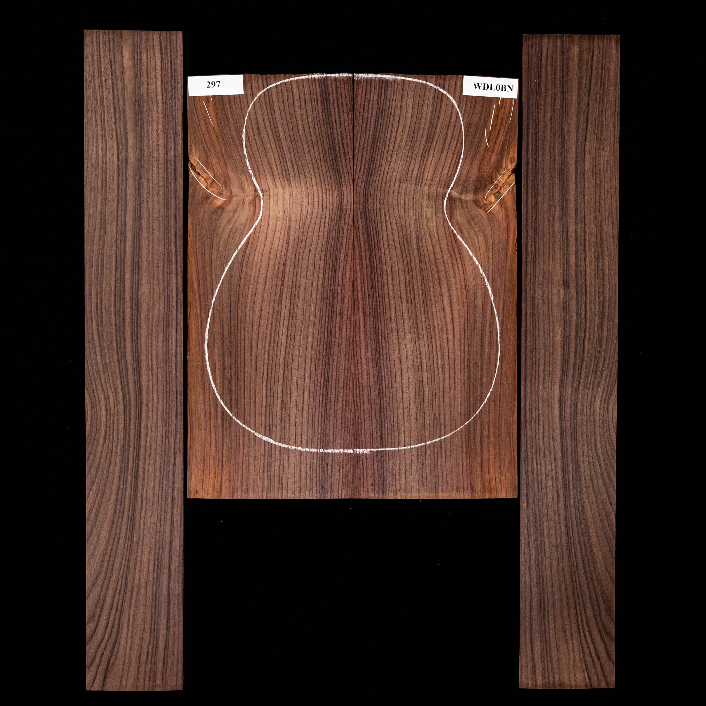 Set mit Boden + Zargen aus Ostindischem Palisander – 297 Set mit Boden + Zargen aus Ostindischem Palisander – 297