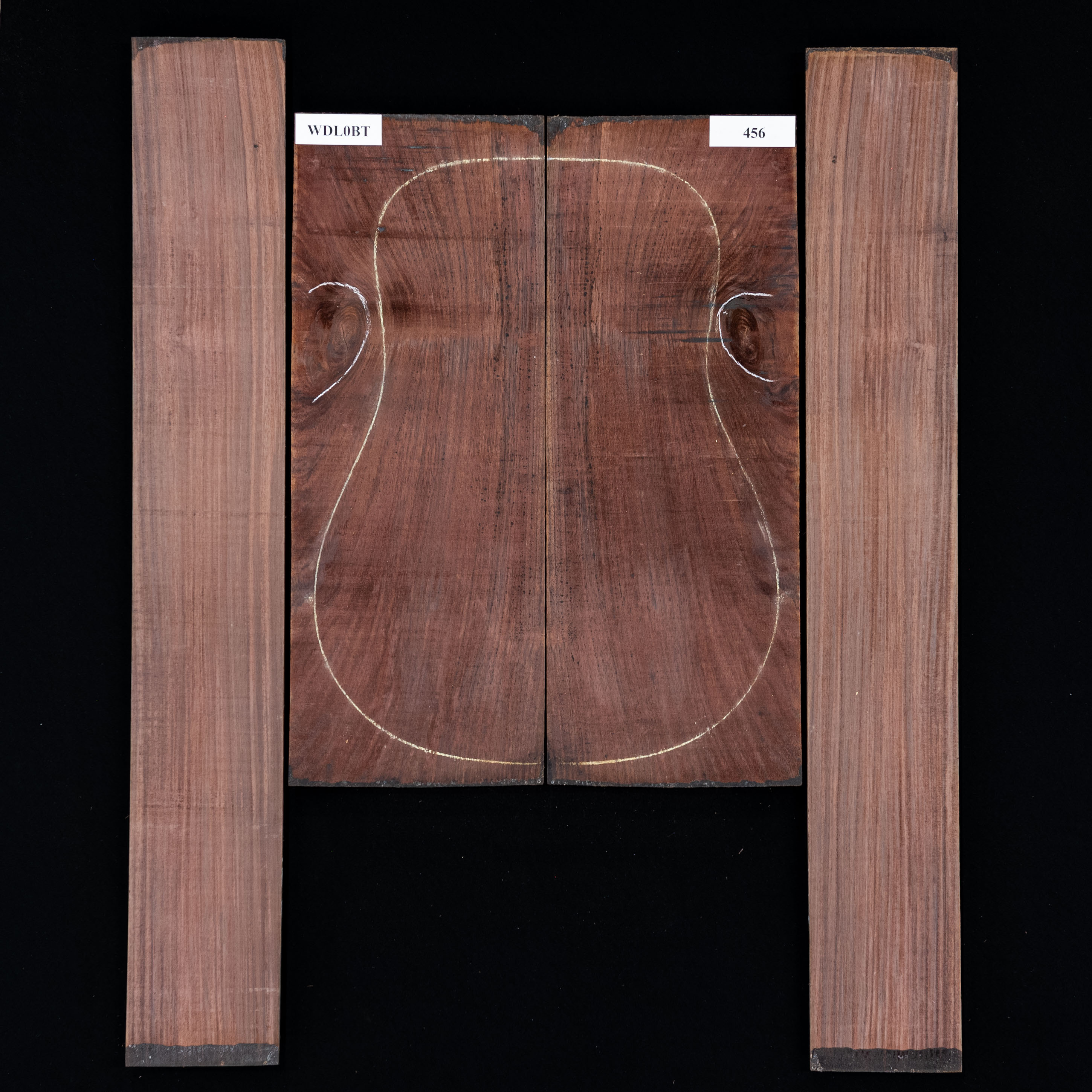 Set mit Boden + Zargen aus Ostindischem Palisander – 456 Set mit Boden + Zargen aus Ostindischem Palisander – 456