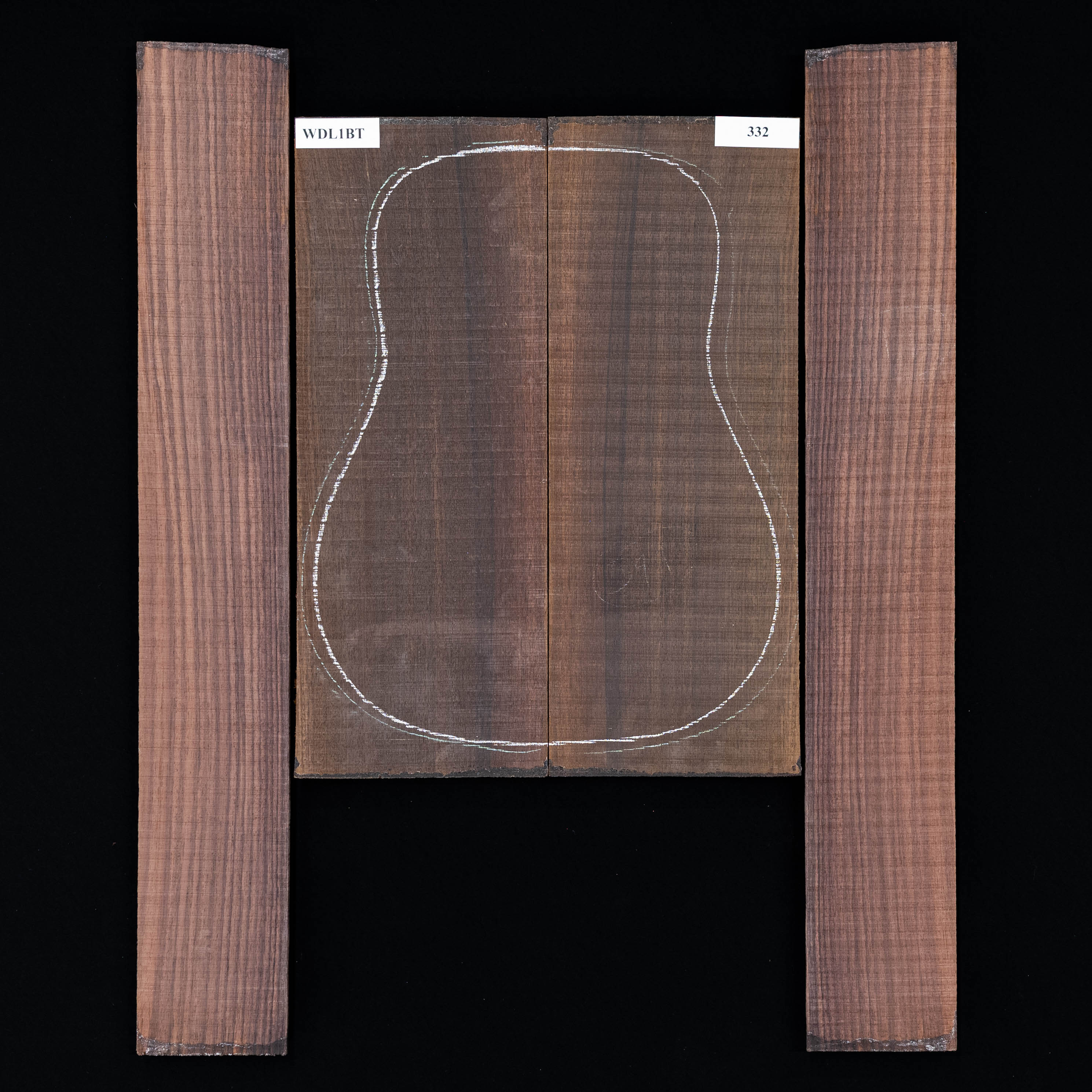 Set mit Boden + Zargen aus Ostindischem Palisander – 332 Set mit Boden + Zargen aus Ostindischem Palisander – 332