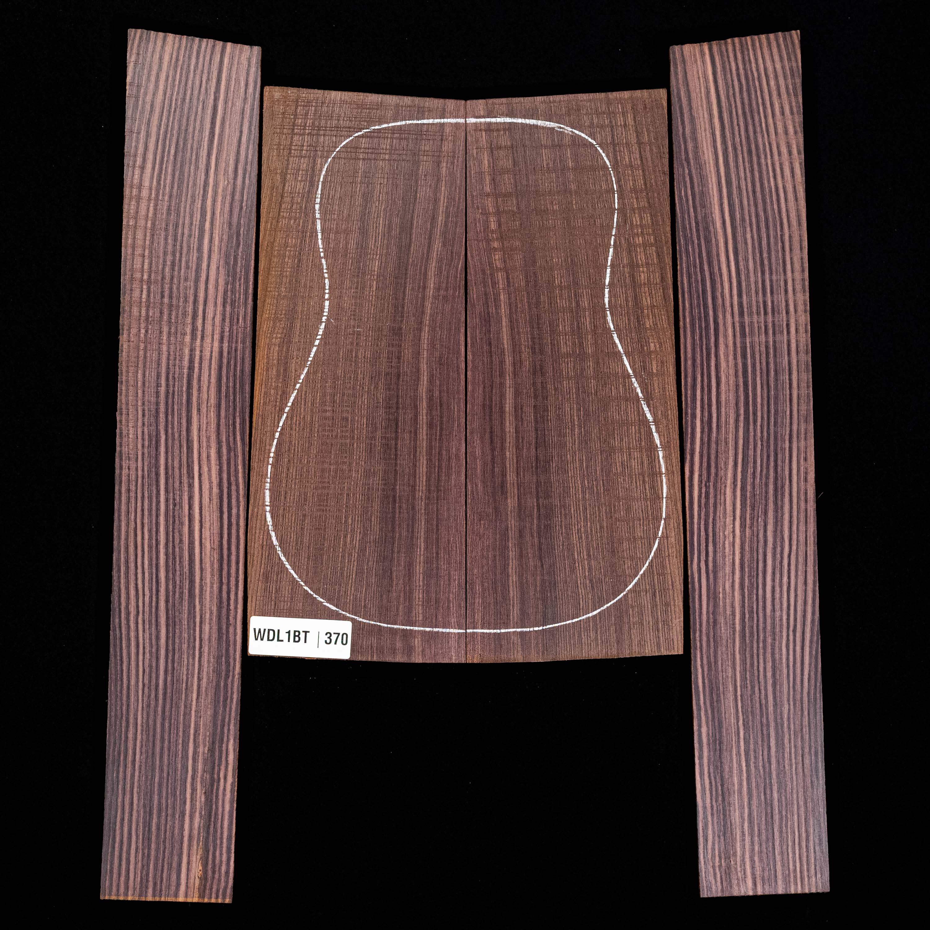 Set mit Boden + Zargen aus Ostindischem Palisander – 370