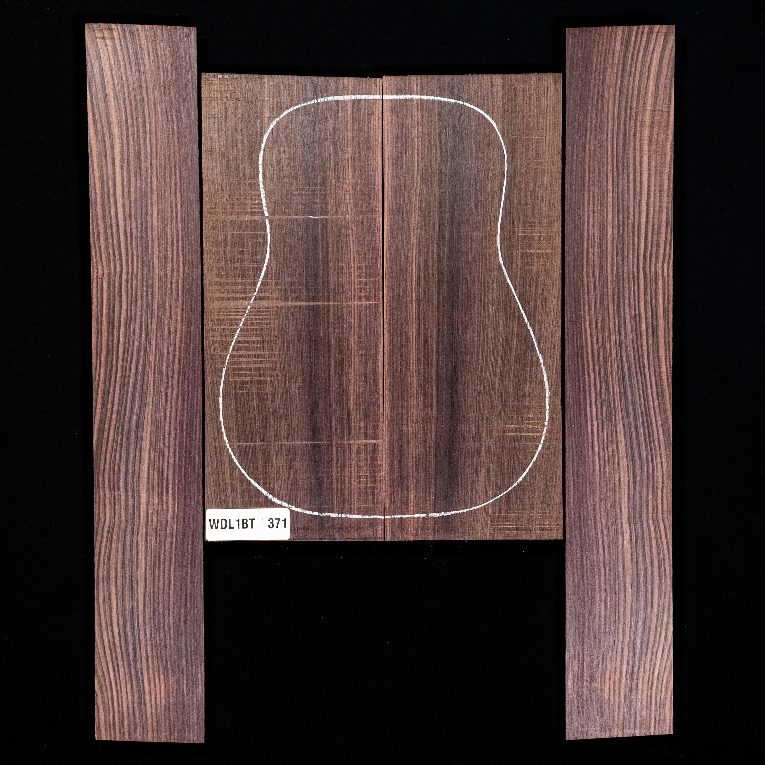 Set mit Boden + Zargen aus Ostindischem Palisander – 371 Set mit Boden + Zargen aus Ostindischem Palisander – 371