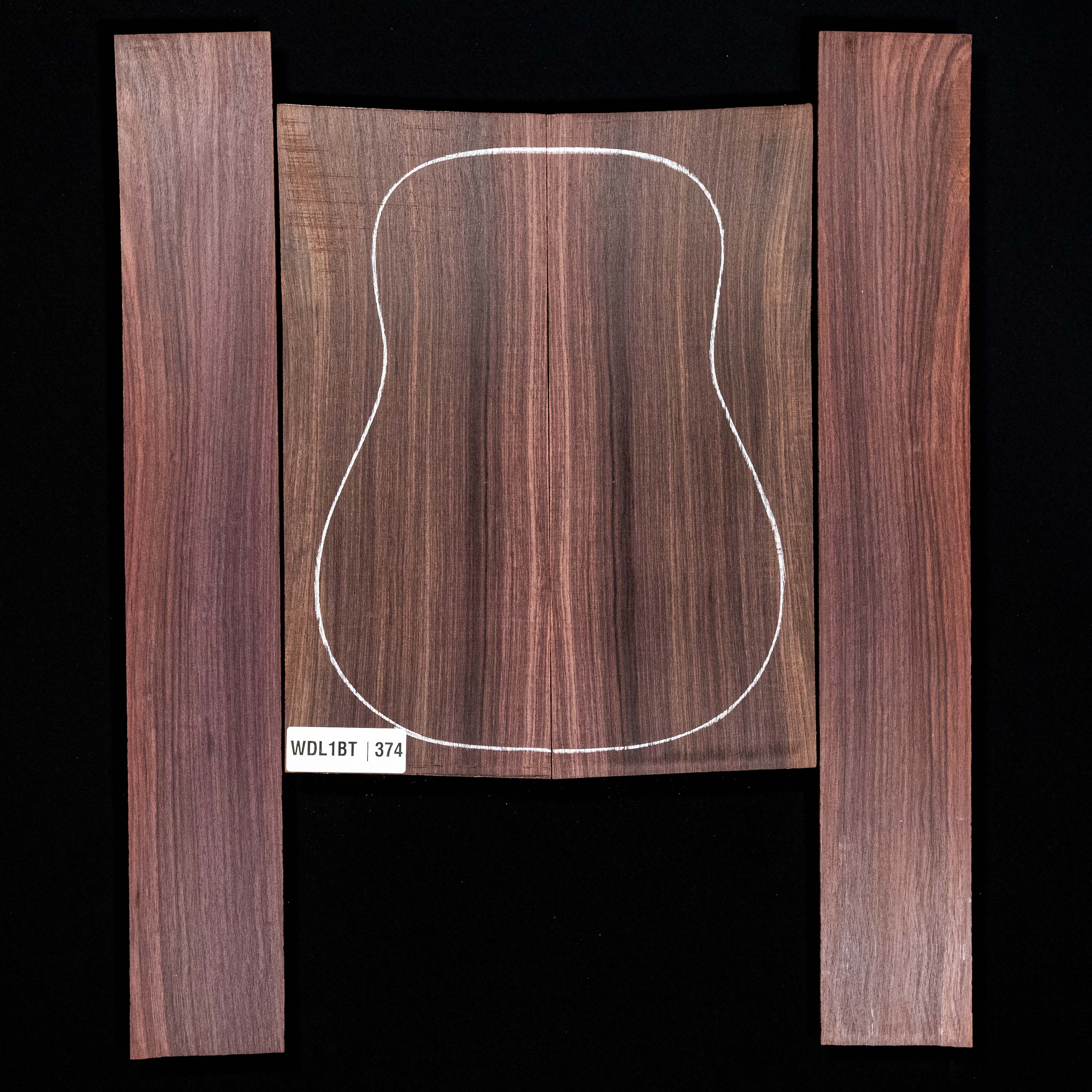 Set mit Boden + Zargen aus Ostindischem Palisander – 374