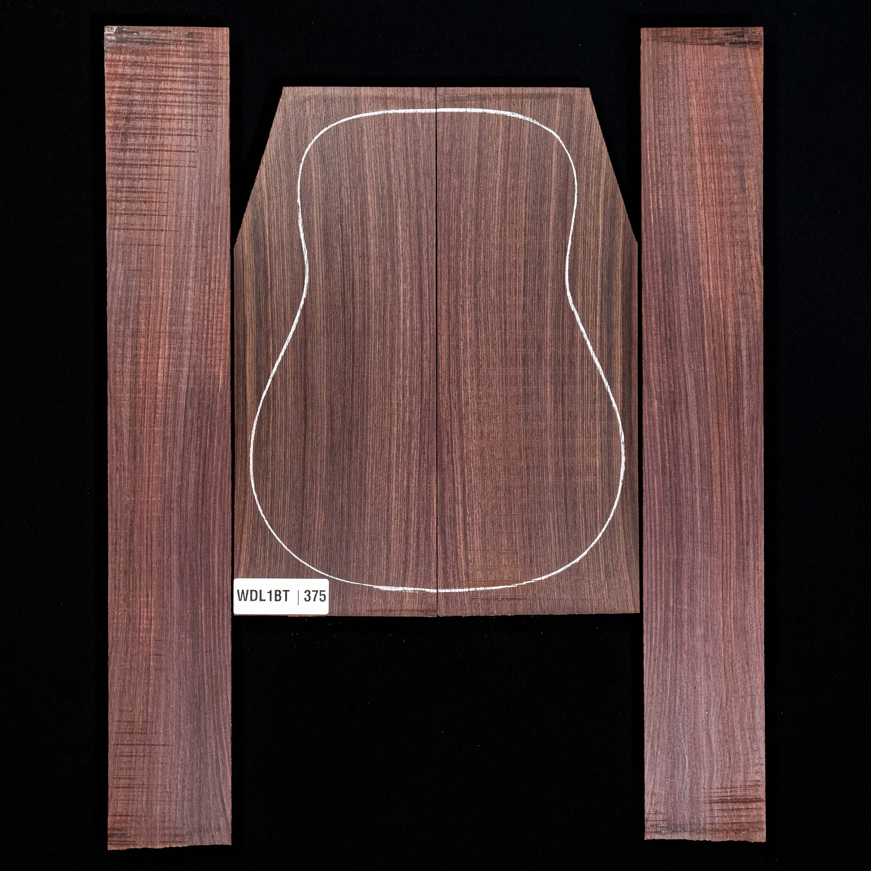 Set mit Boden + Zargen aus Ostindischem Palisander – 375