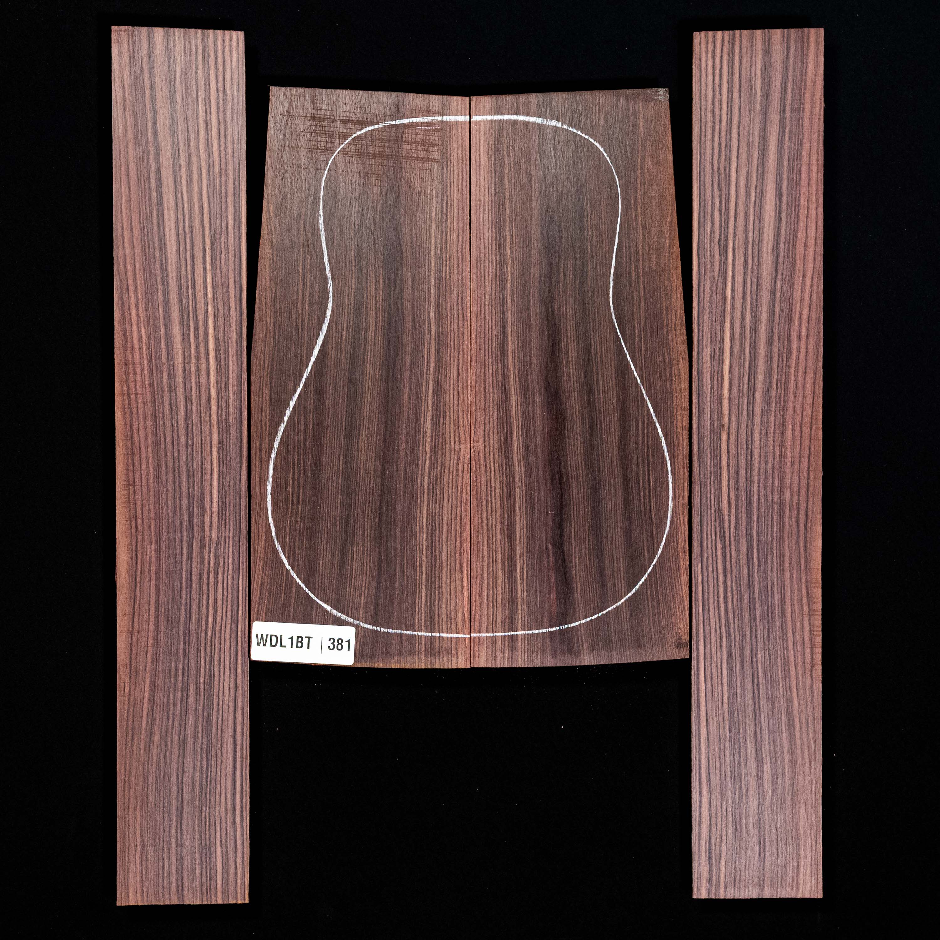 Set mit Boden + Zargen aus Ostindischem Palisander – 381