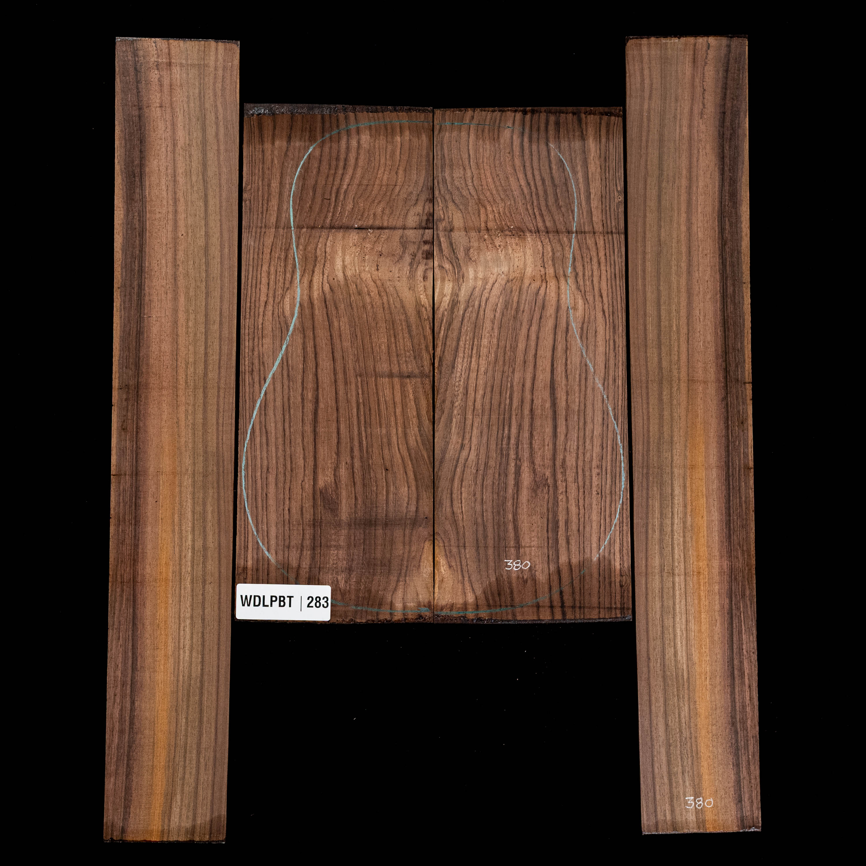 Set mit Boden + Zargen aus Ostindischem Palisander, Wild Grain – 283