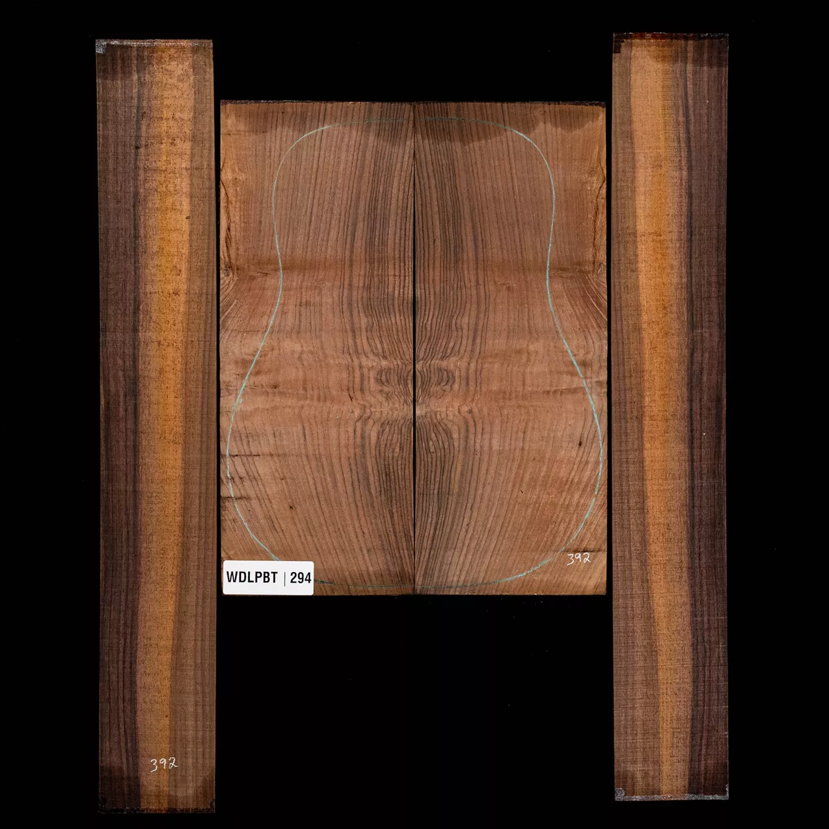 Set mit Boden + Zargen aus Ostindischem Palisander, Wild Grain – 294 Set mit Boden + Zargen aus Ostindischem Palisander, Wild Grain – 294