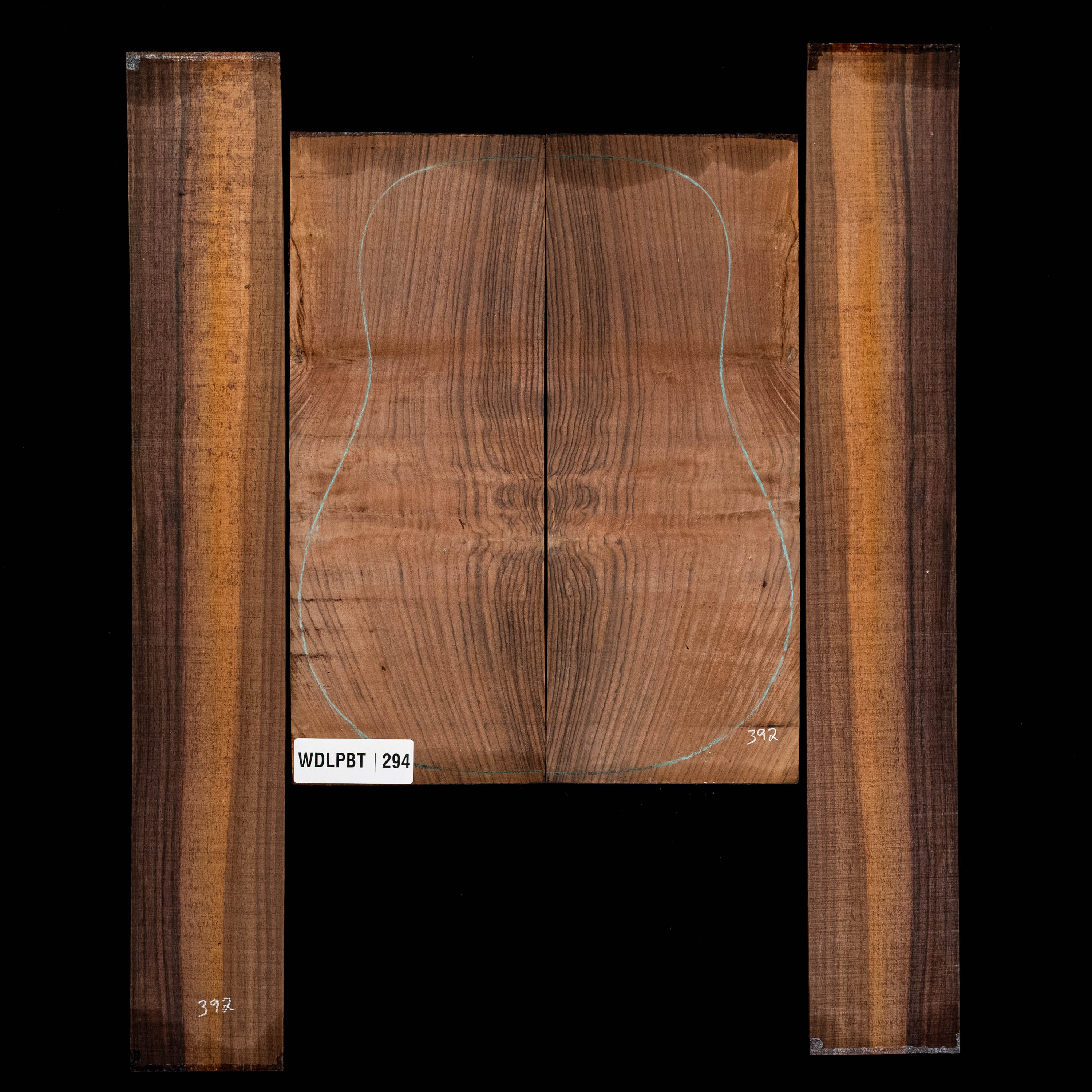 Set mit Boden + Zargen aus Ostindischem Palisander, Wild Grain – 294