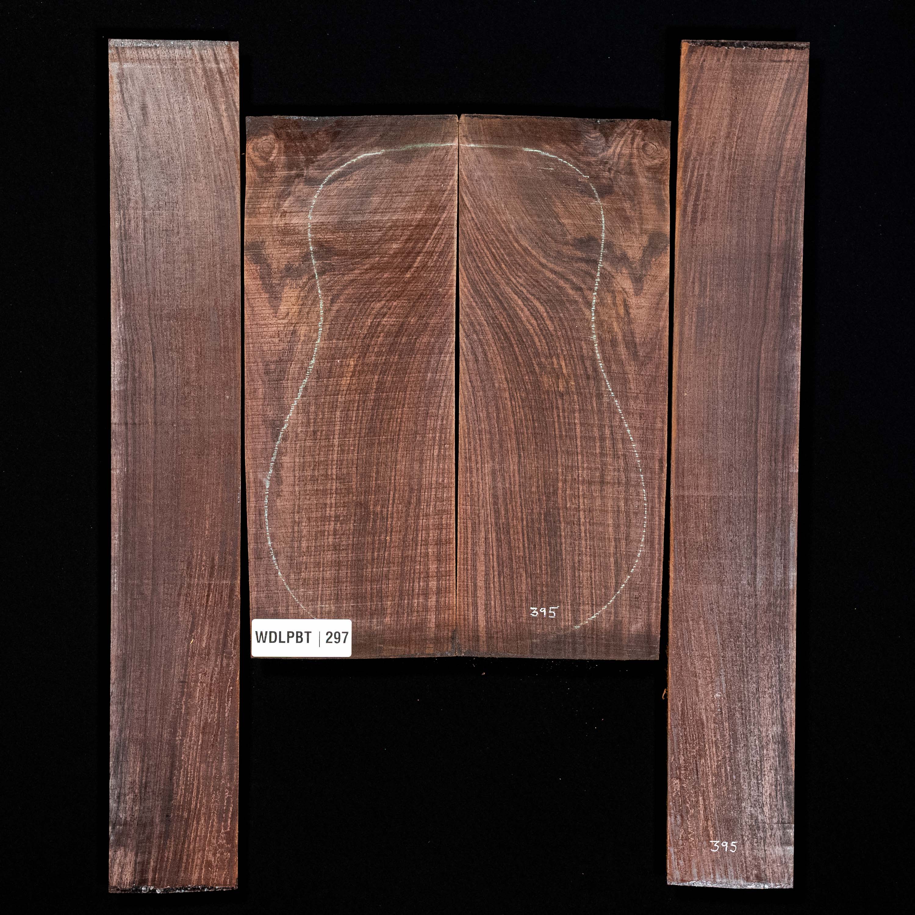 Set mit Boden&nbsp;+ Zargen aus Ostindischem Palisander, Wild Grain&nbsp;– 297