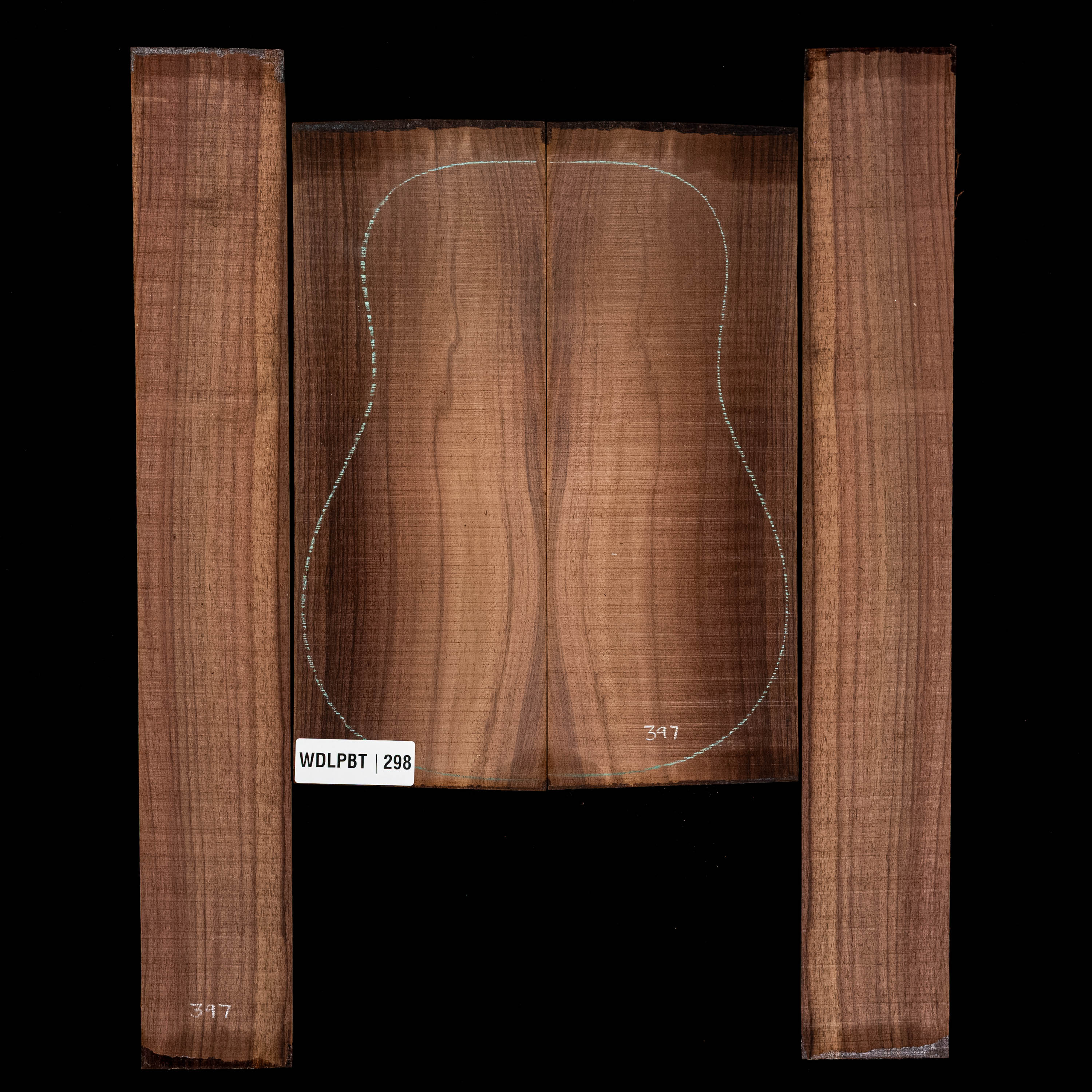 Set mit Boden + Zargen aus Ostindischem Palisander, Wild Grain – 298