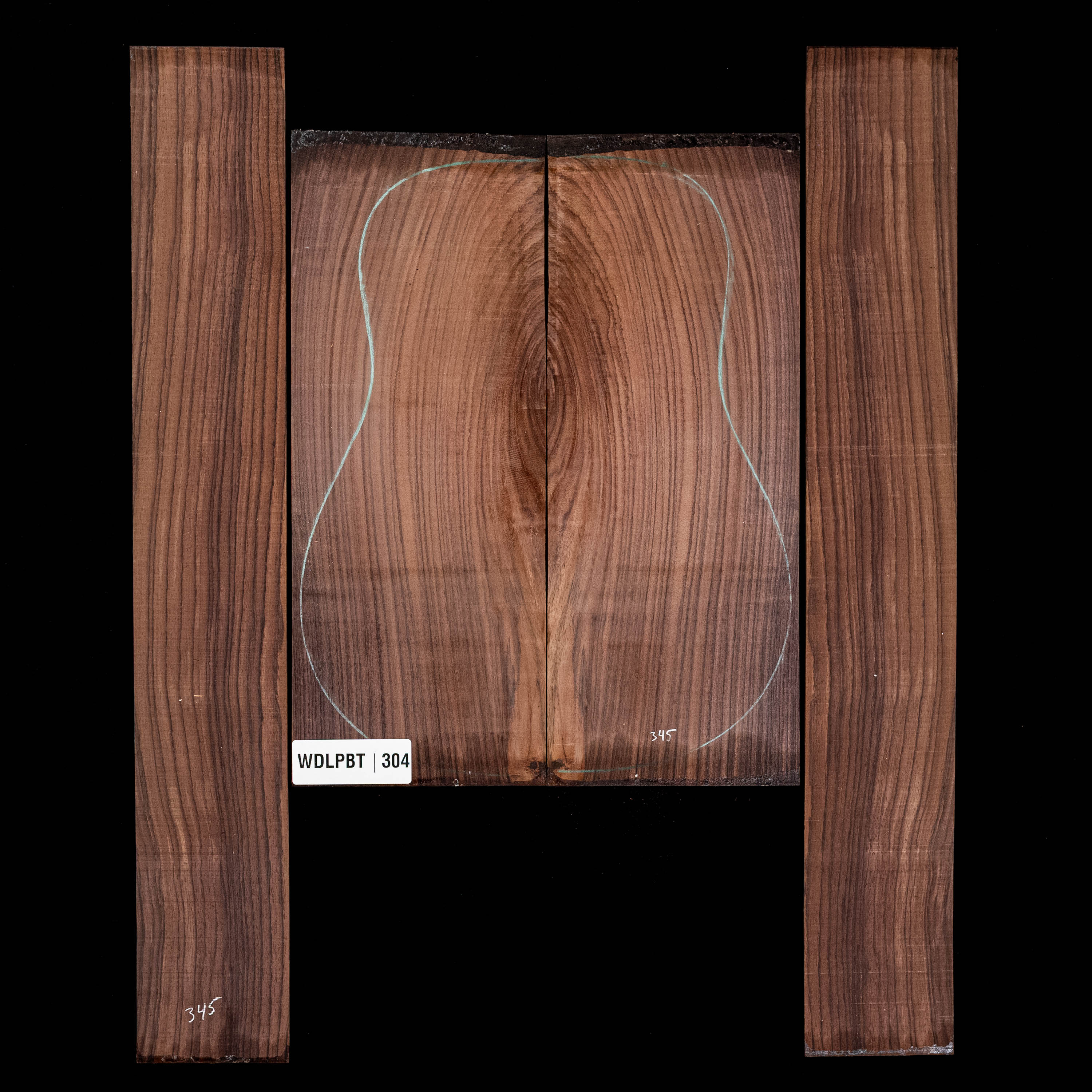 Set mit Boden + Zargen aus Ostindischem Palisander, Wild Grain – 304 Set mit Boden + Zargen aus Ostindischem Palisander, Wild Grain – 304