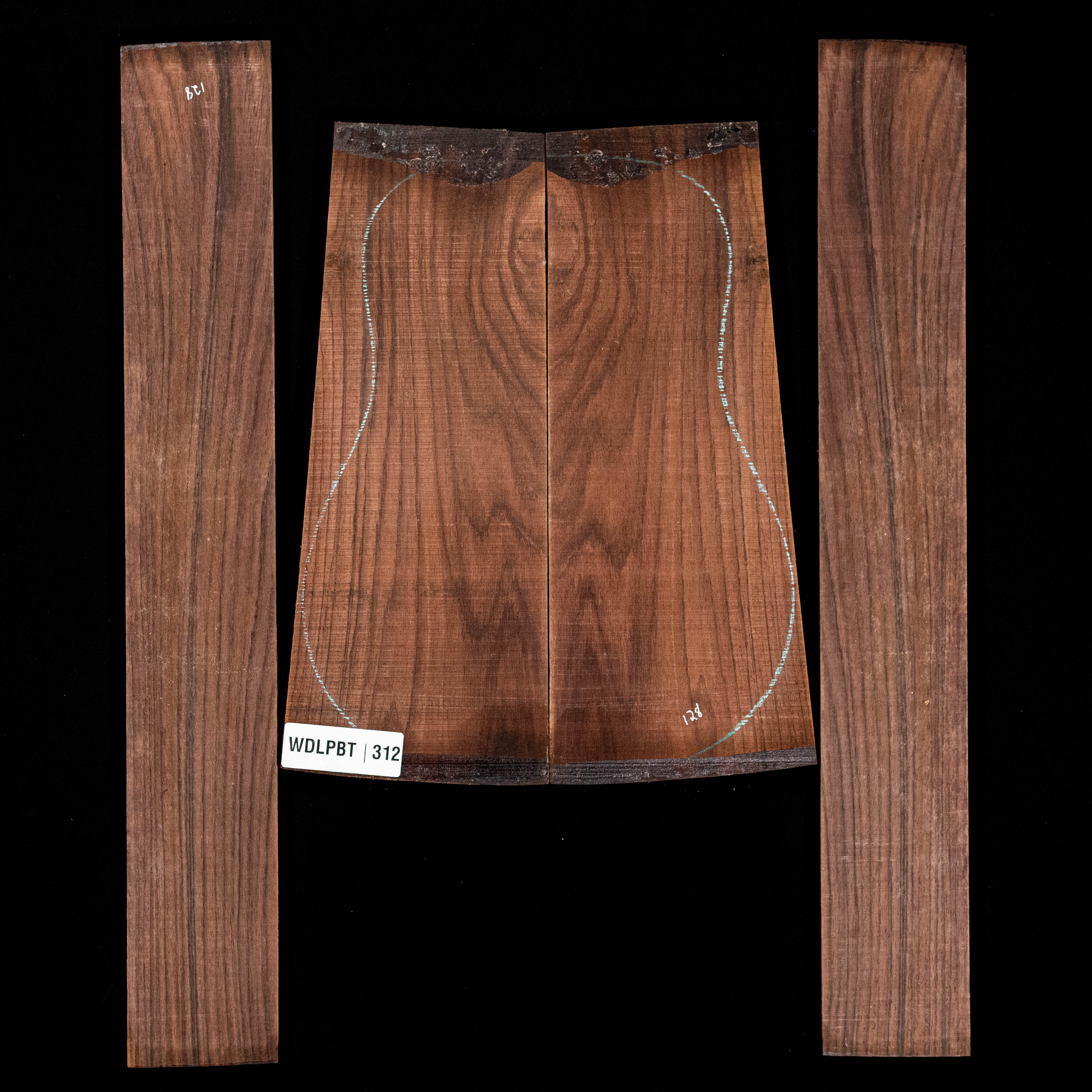 Set mit Boden&nbsp;+ Zargen aus Ostindischem Palisander, Wild Grain&nbsp;– 312