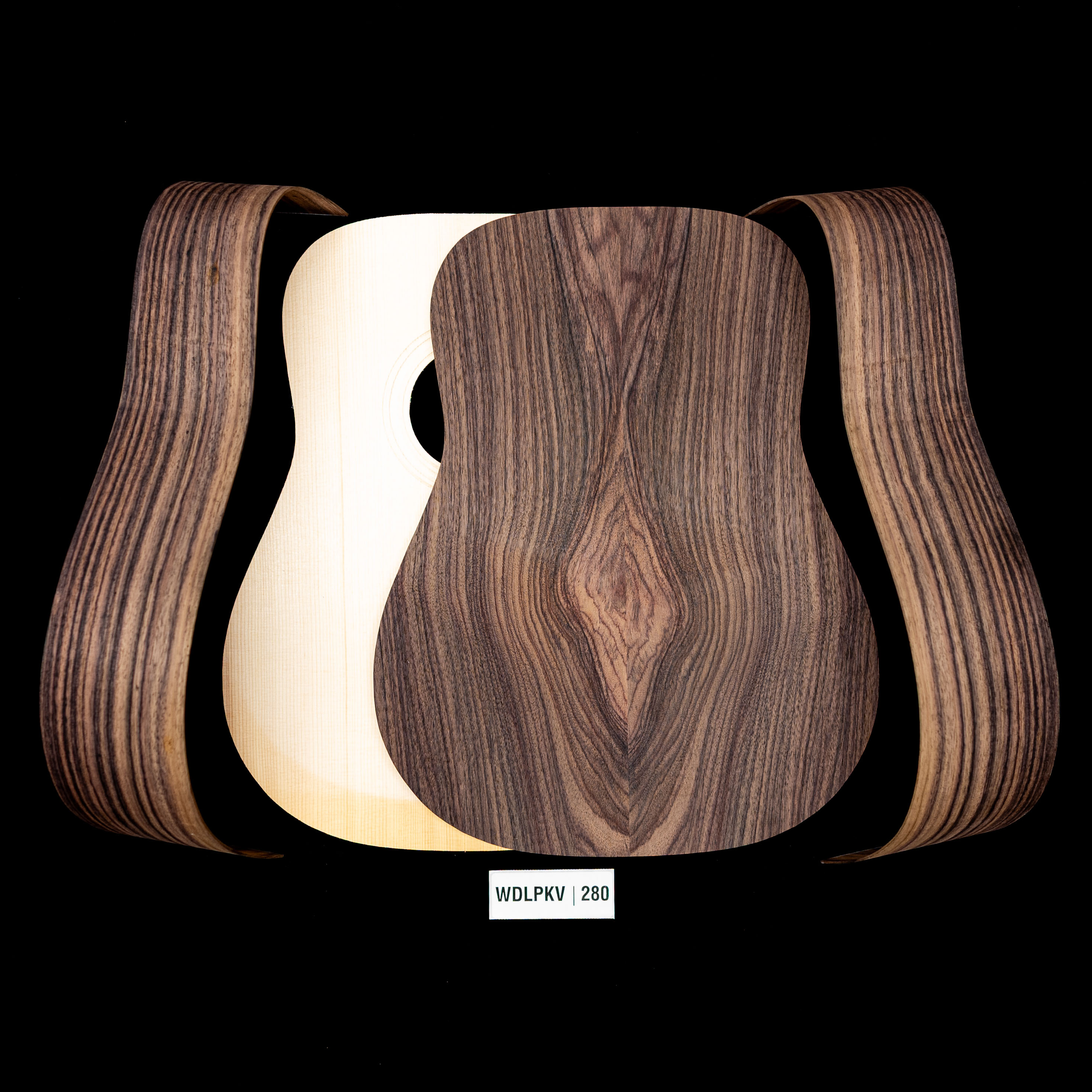 WoodStax Wild Grain Rosewood Dreadnought Kit, Bolt-on Neck - 280