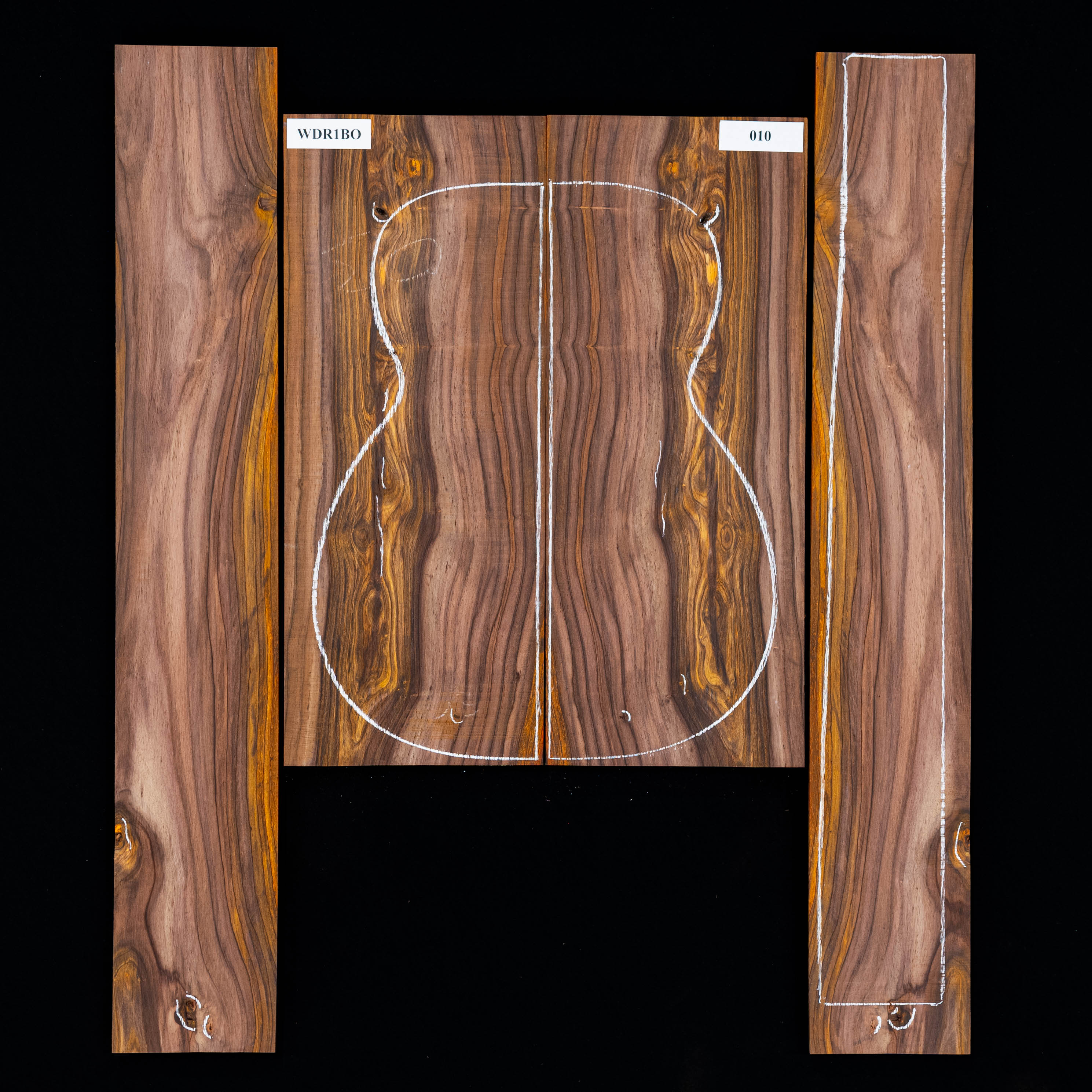 Cocobolo Rücken- und Seitenset – 0,010 Cocobolo Rücken- und Seitenset – 0,010