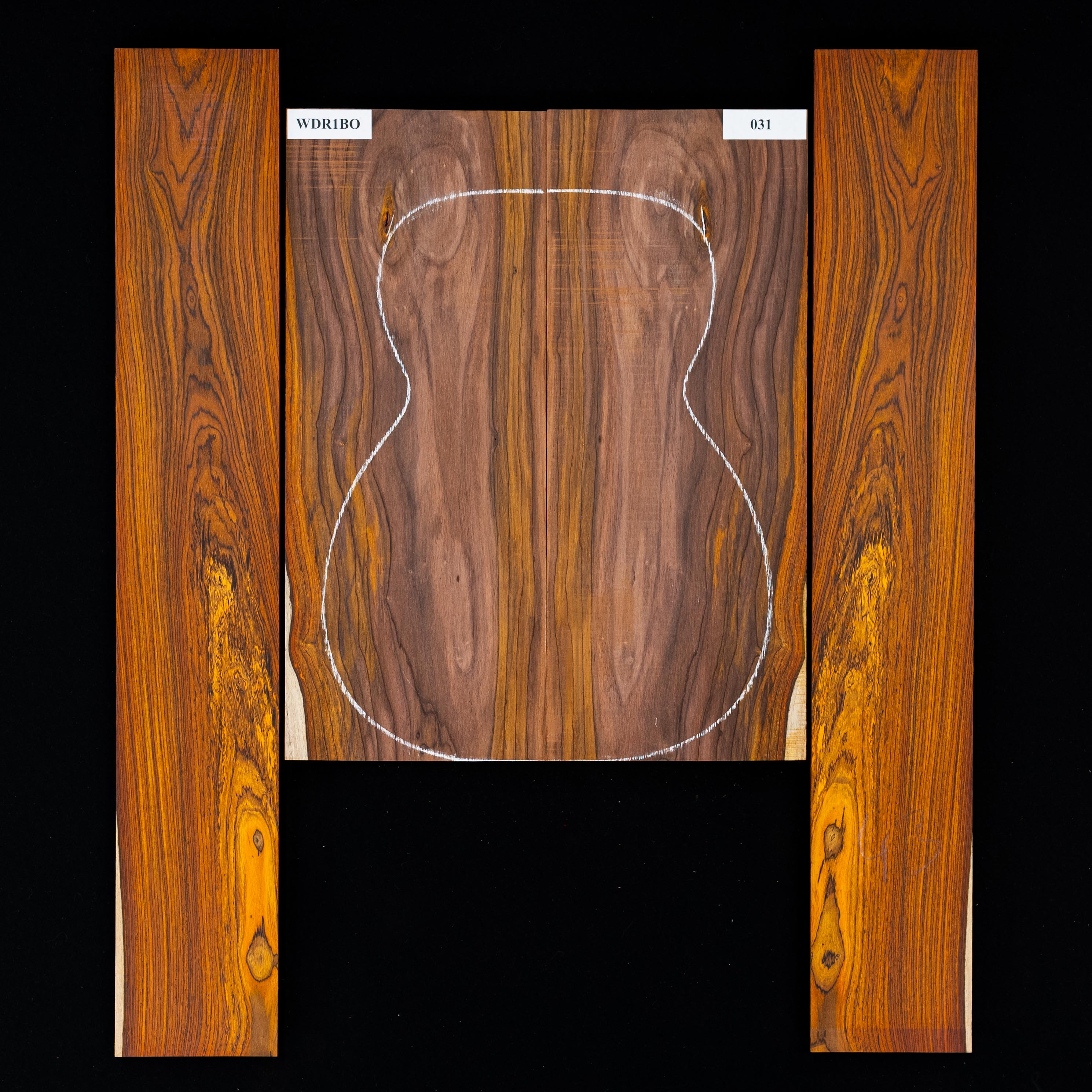 Cocobolo Rücken- und Zargen-Set – 031 Cocobolo Rücken- und Zargen-Set – 031