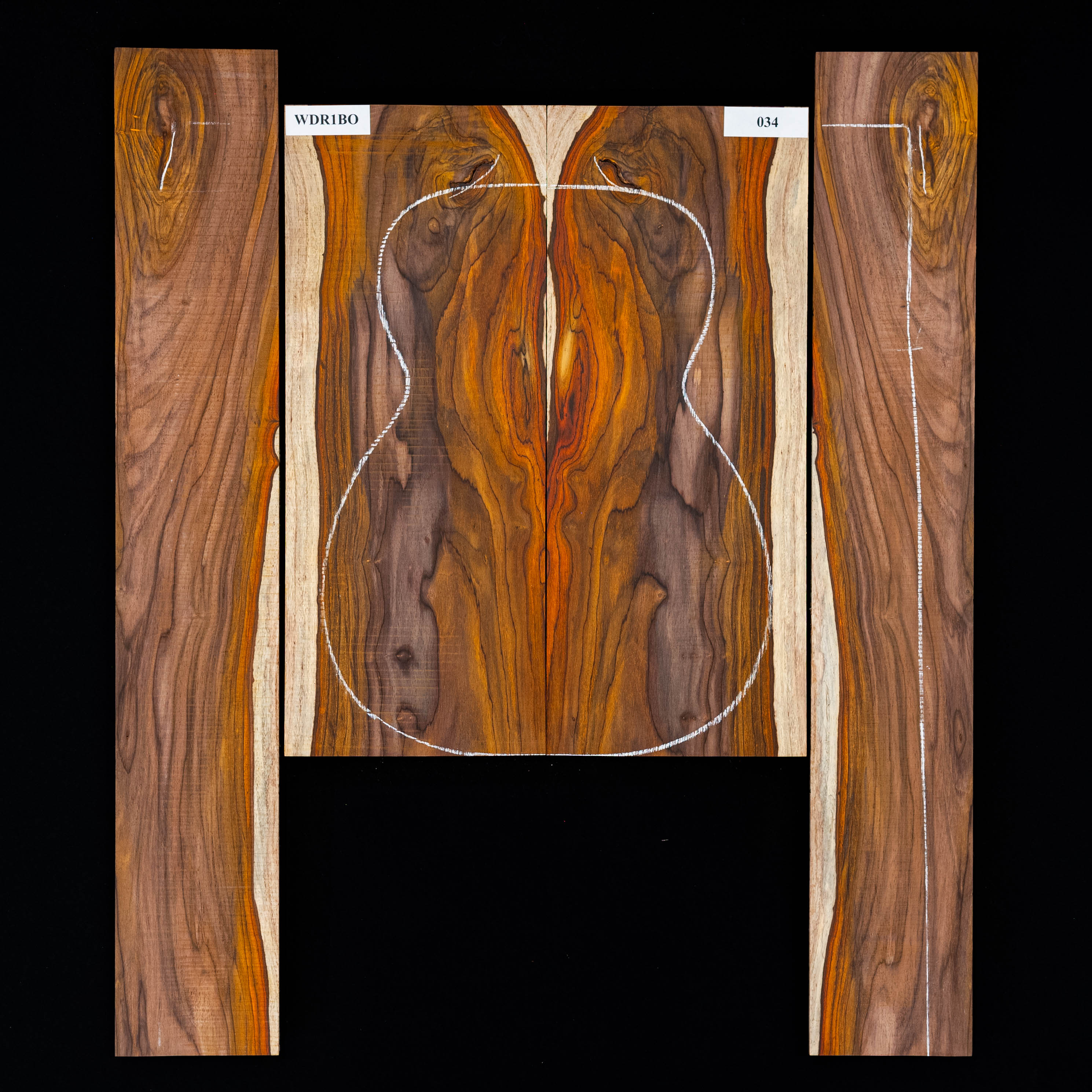 Cocobolo Rücken- und Seitenset – 034 Cocobolo Rücken- und Seitenset – 034