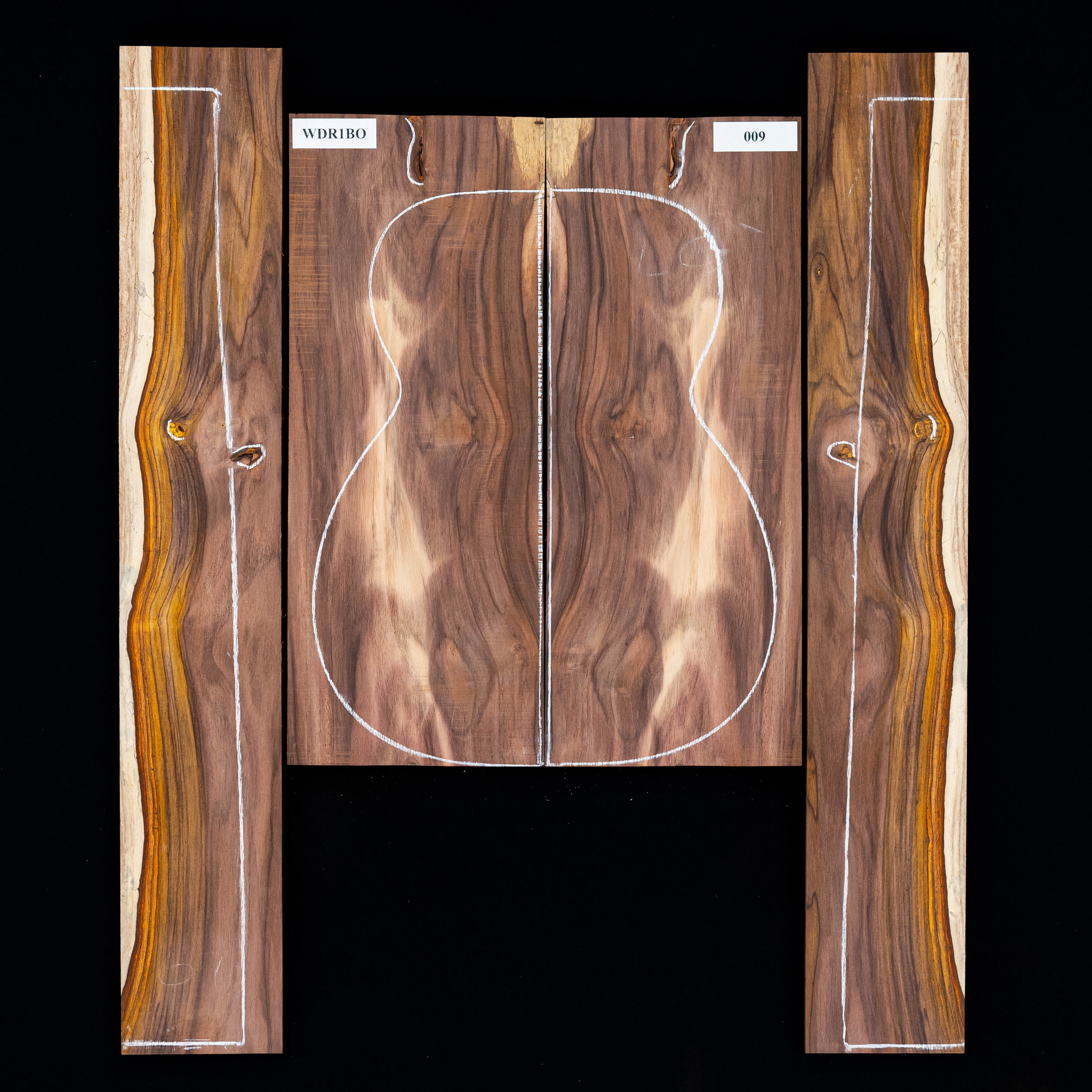 Cocobolo Rücken- und Zargen-Set – 009 Cocobolo Rücken- und Zargen-Set – 009
