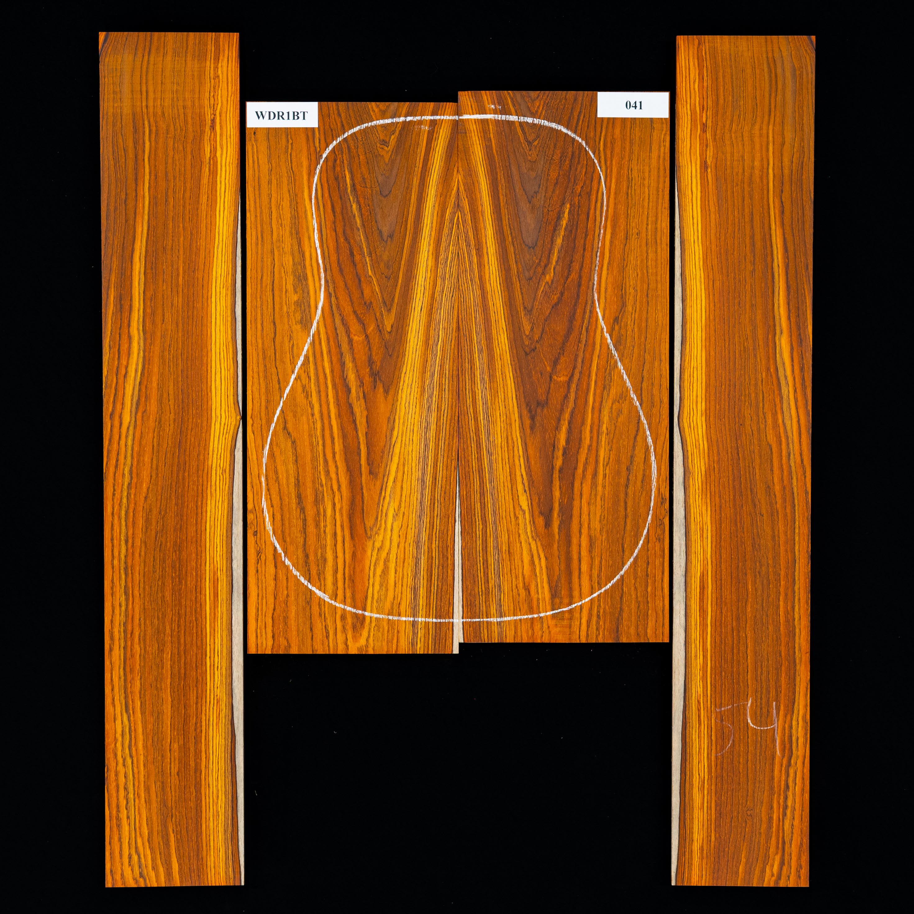 Cocobolo Rücken- und Zargen-Set – 041 Cocobolo Rücken- und Zargen-Set – 041