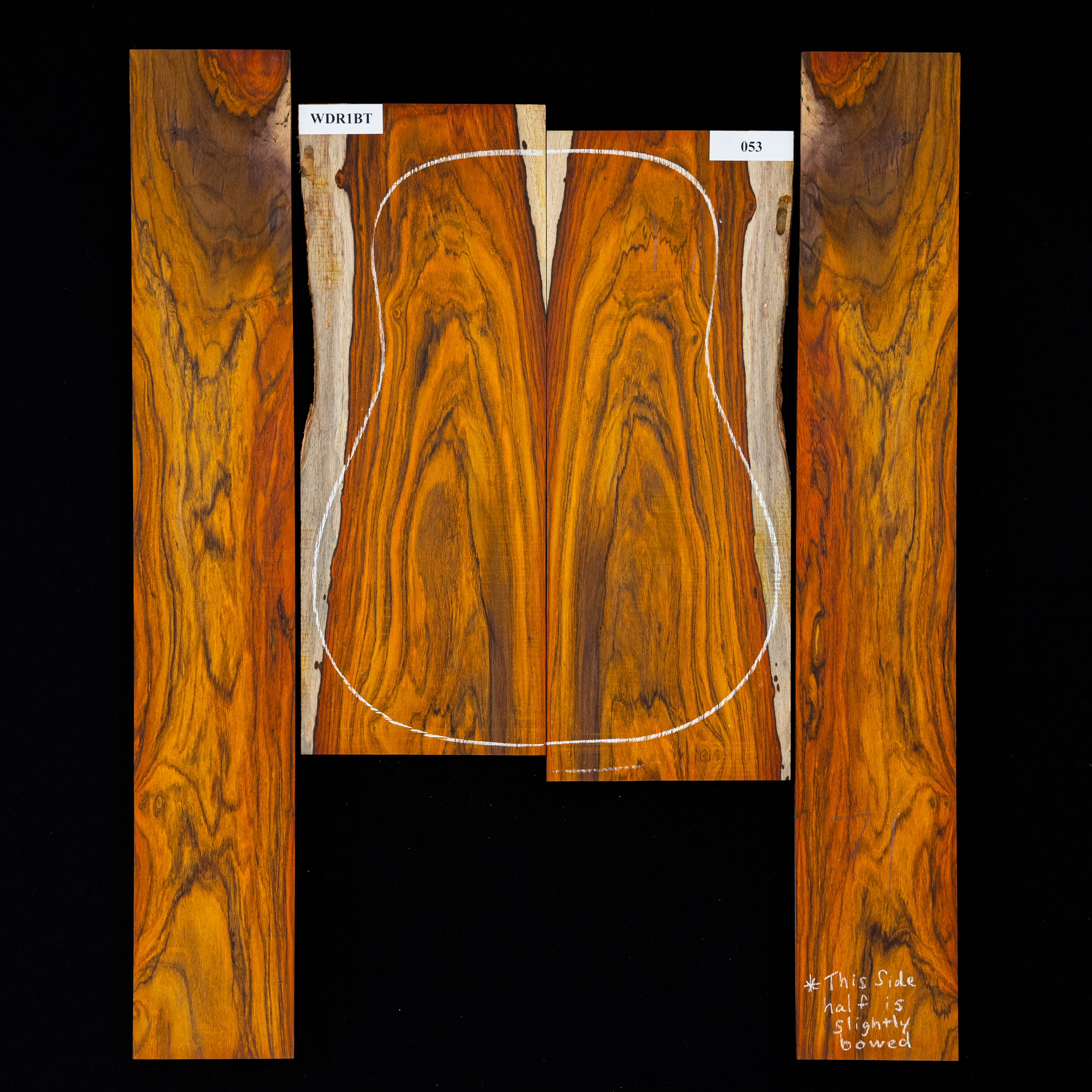 Cocobolo Rücken- und Zargen-Set – 053 Cocobolo Rücken- und Zargen-Set – 053