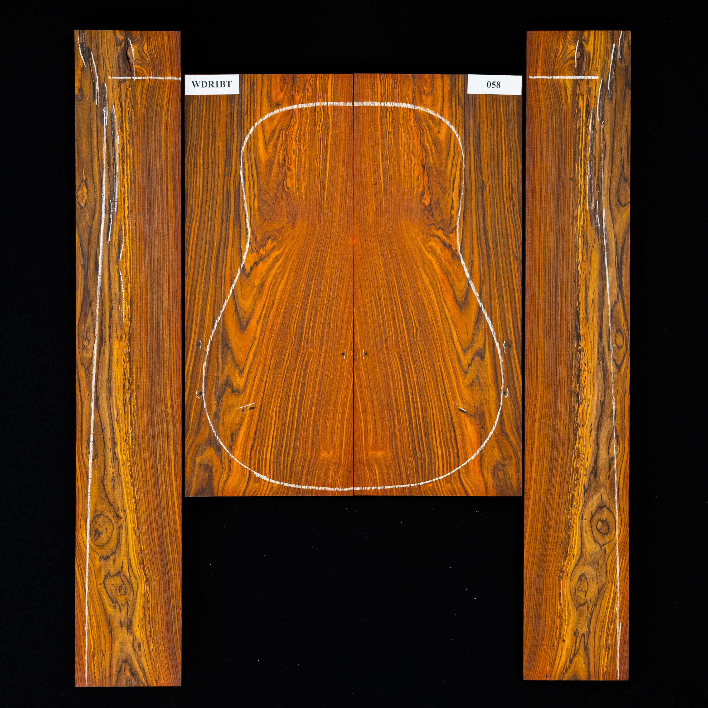 Cocobolo Rücken- und Seitenset – 058 Cocobolo Rücken- und Seitenset – 058