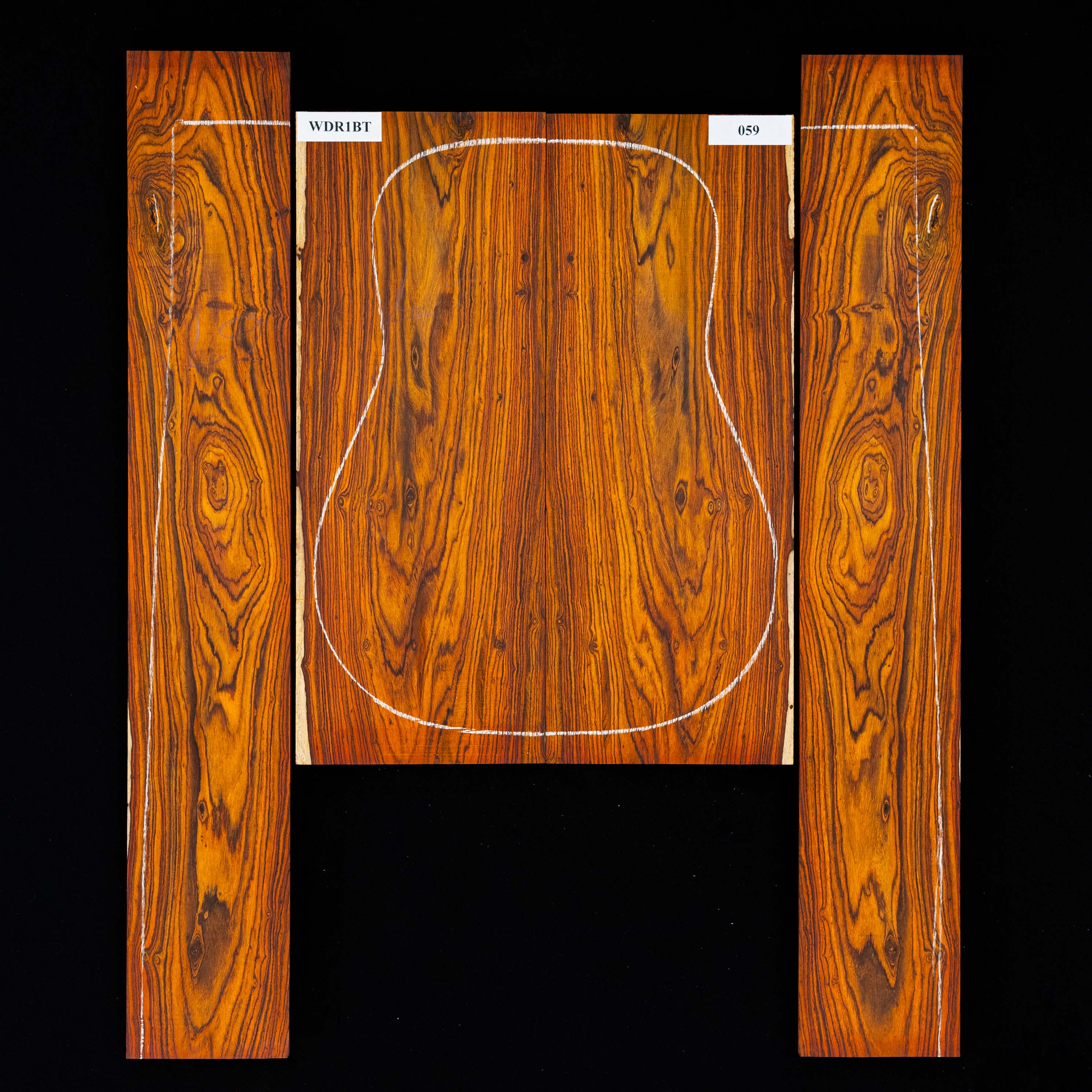 Cocobolo Rücken- und Zargen-Set – 059 Cocobolo Rücken- und Zargen-Set – 059