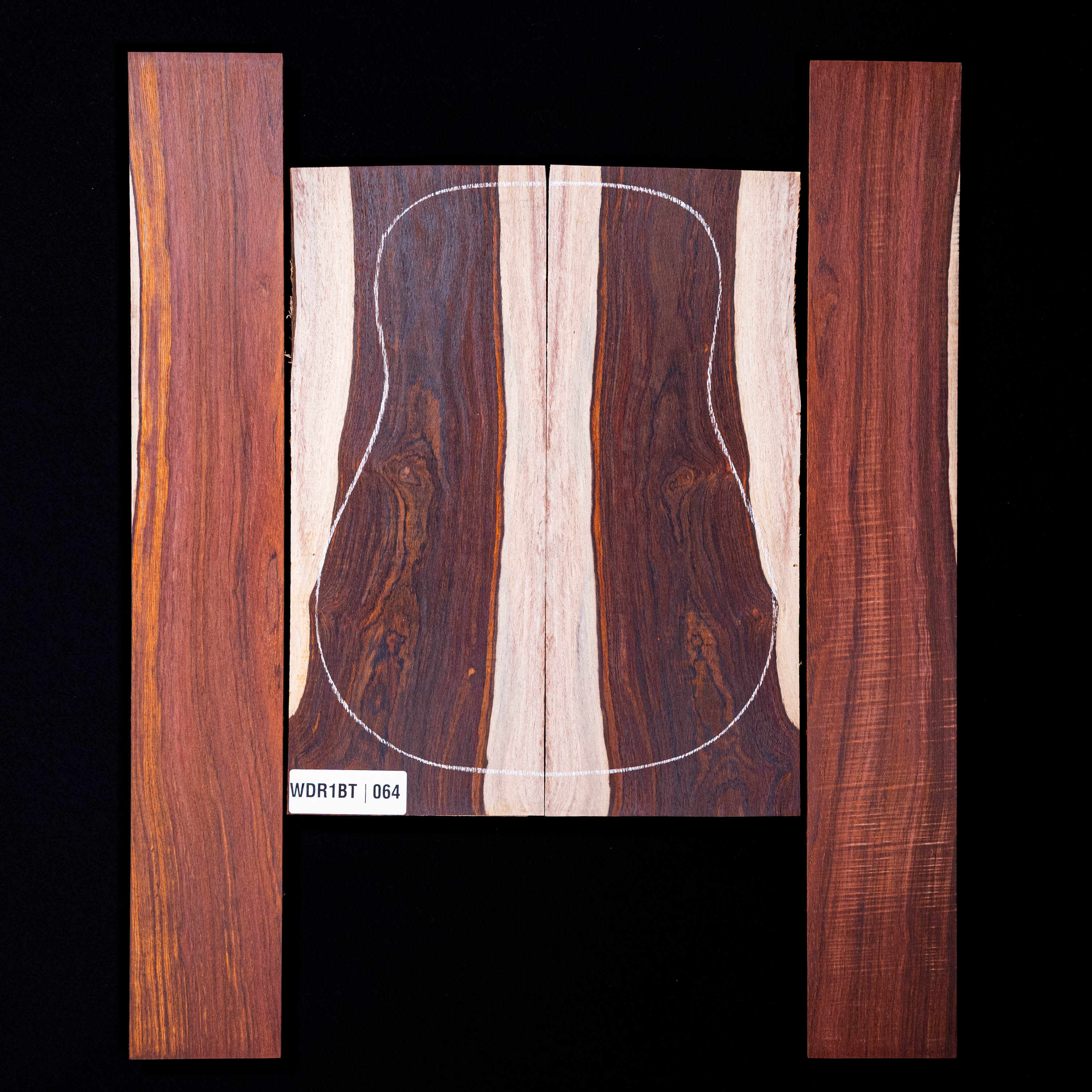 Cocobolo Rücken- und Zargen-Set – 064 Cocobolo Rücken- und Zargen-Set – 064