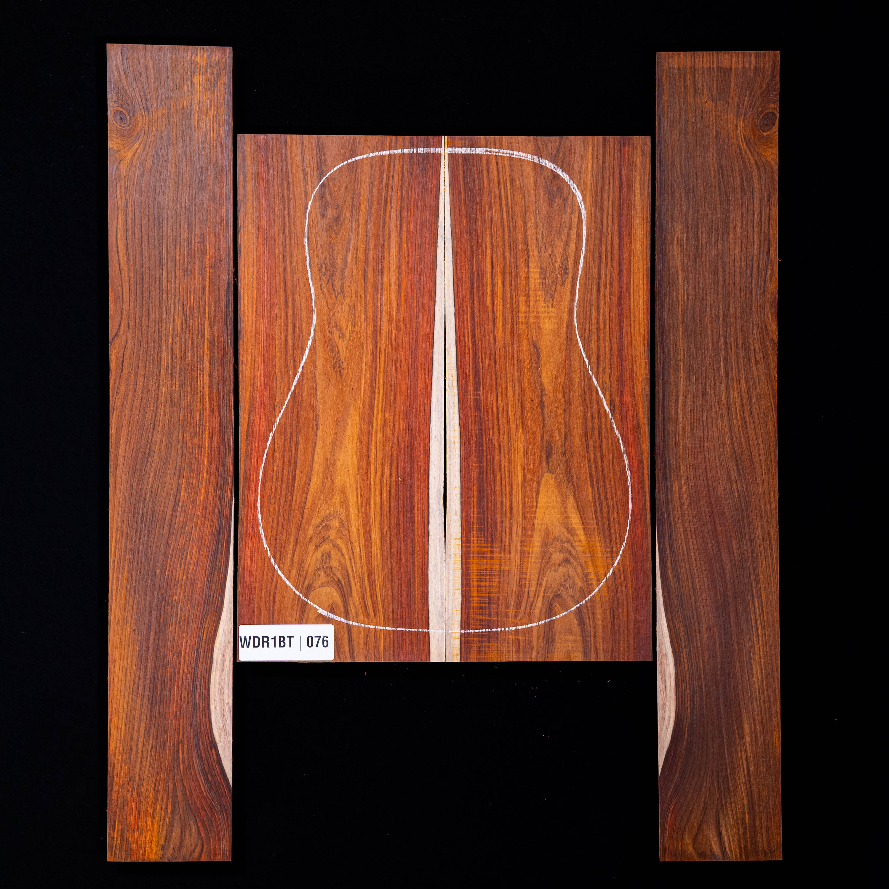 Cocobolo Rücken- und Zargen-Set – 076 Cocobolo Rücken- und Zargen-Set – 076