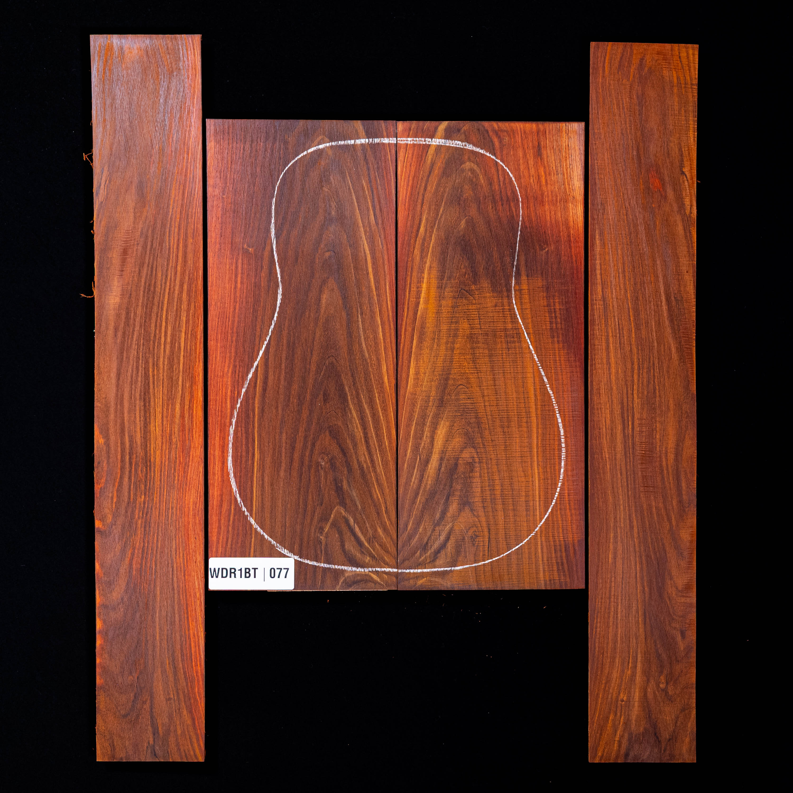 Cocobolo Rücken- und Zargen-Set – 077 Cocobolo Rücken- und Zargen-Set – 077