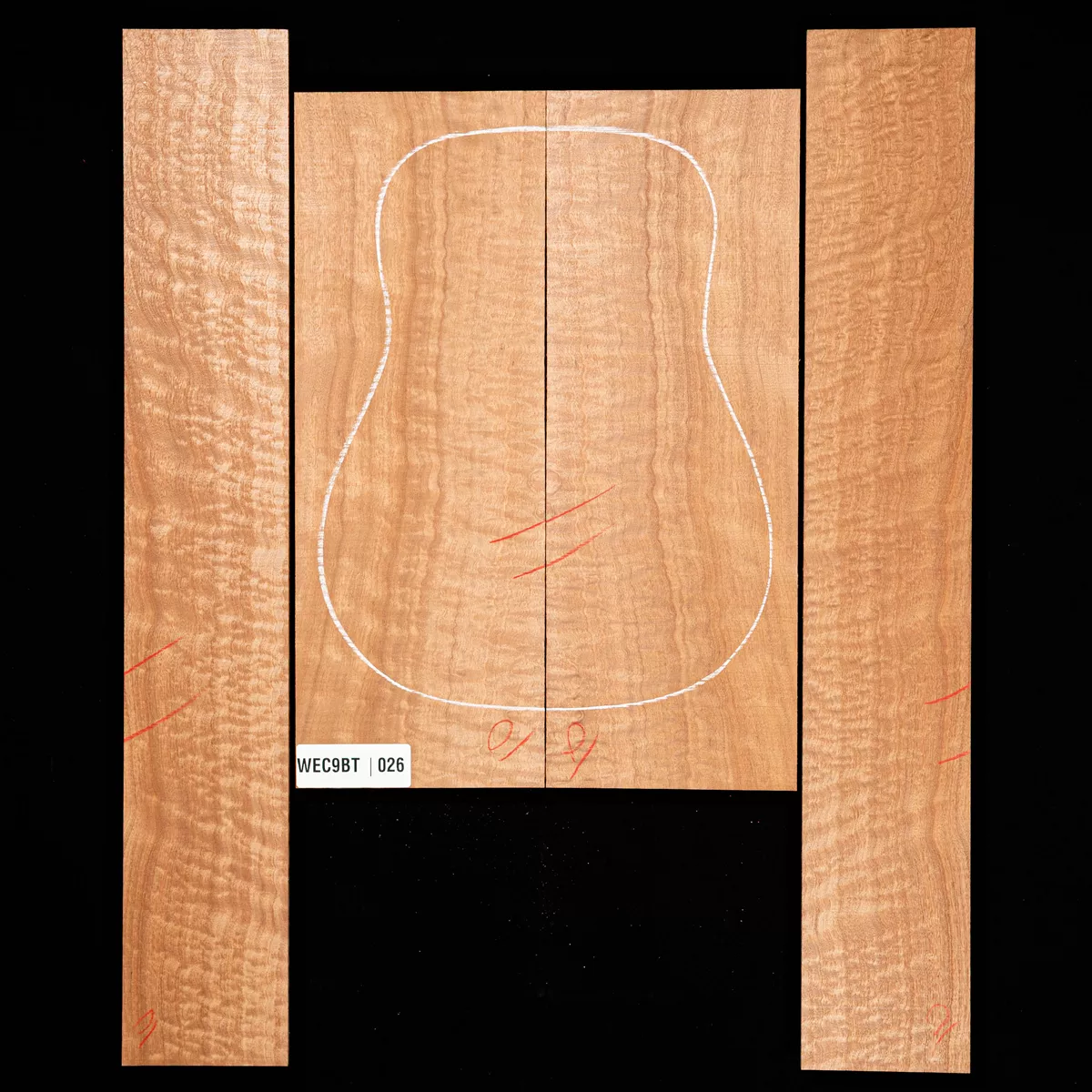 Pomelle Rücken- und Seitenset mit Sapele – 026 Pomelle Rücken- und Seitenset mit Sapele – 026