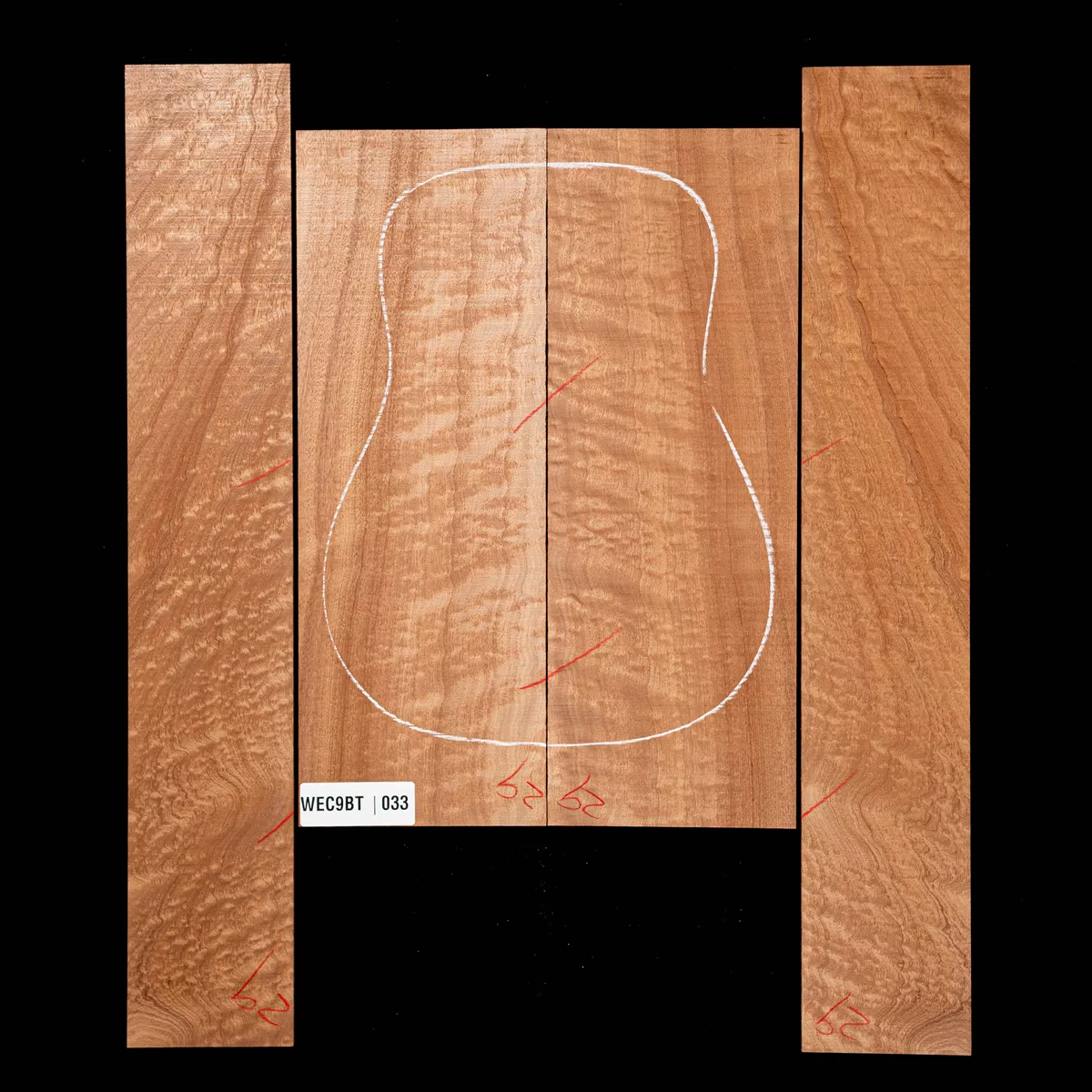 Pomelle Rücken- und Seitenset mit Sapele – 033 Pomelle Rücken- und Seitenset mit Sapele – 033