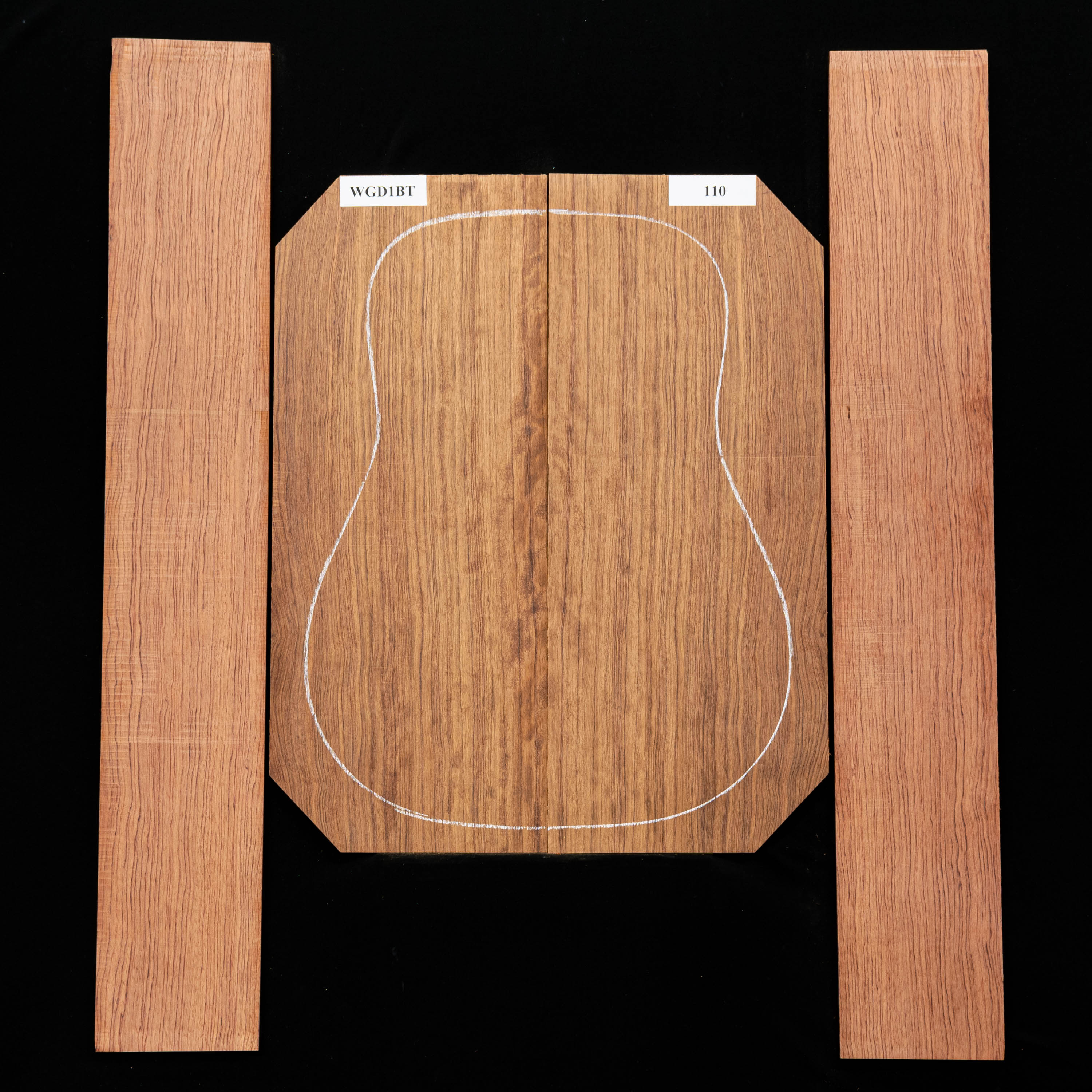 Set mit Boden + Zargen aus Bubinga – 110 Set mit Boden + Zargen aus Bubinga – 110