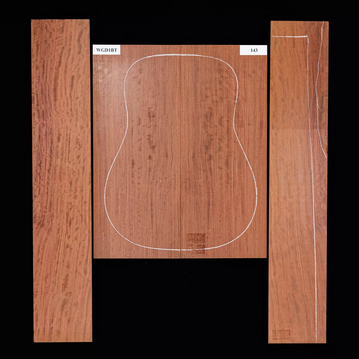 Set mit Boden + Zargen aus Bubinga – 143 Set mit Boden + Zargen aus Bubinga – 143