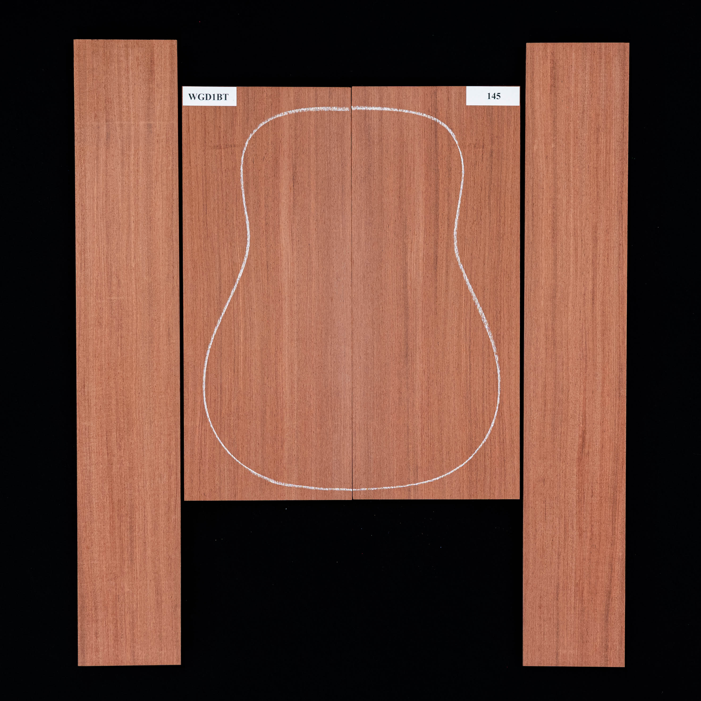 Set mit Boden + Zargen aus Bubinga – 145 Set mit Boden + Zargen aus Bubinga – 145