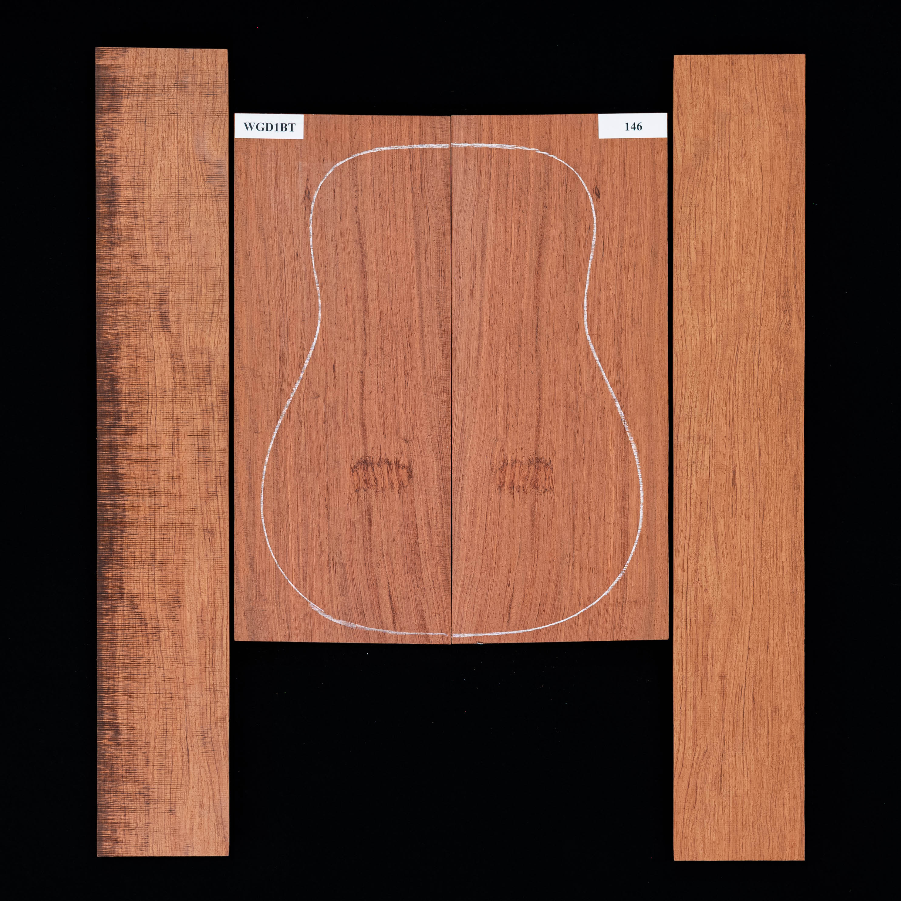 Set mit Boden + Zargen aus Bubinga – 146