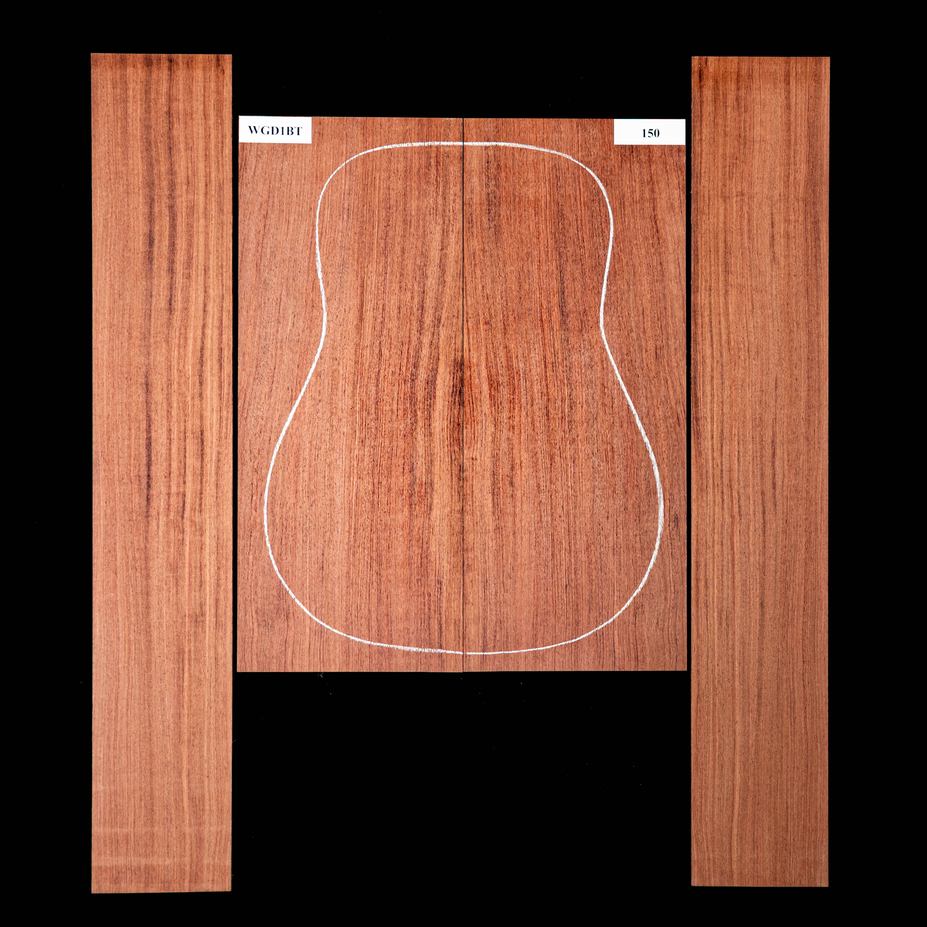 Set mit Boden + Zargen aus Bubinga – 150