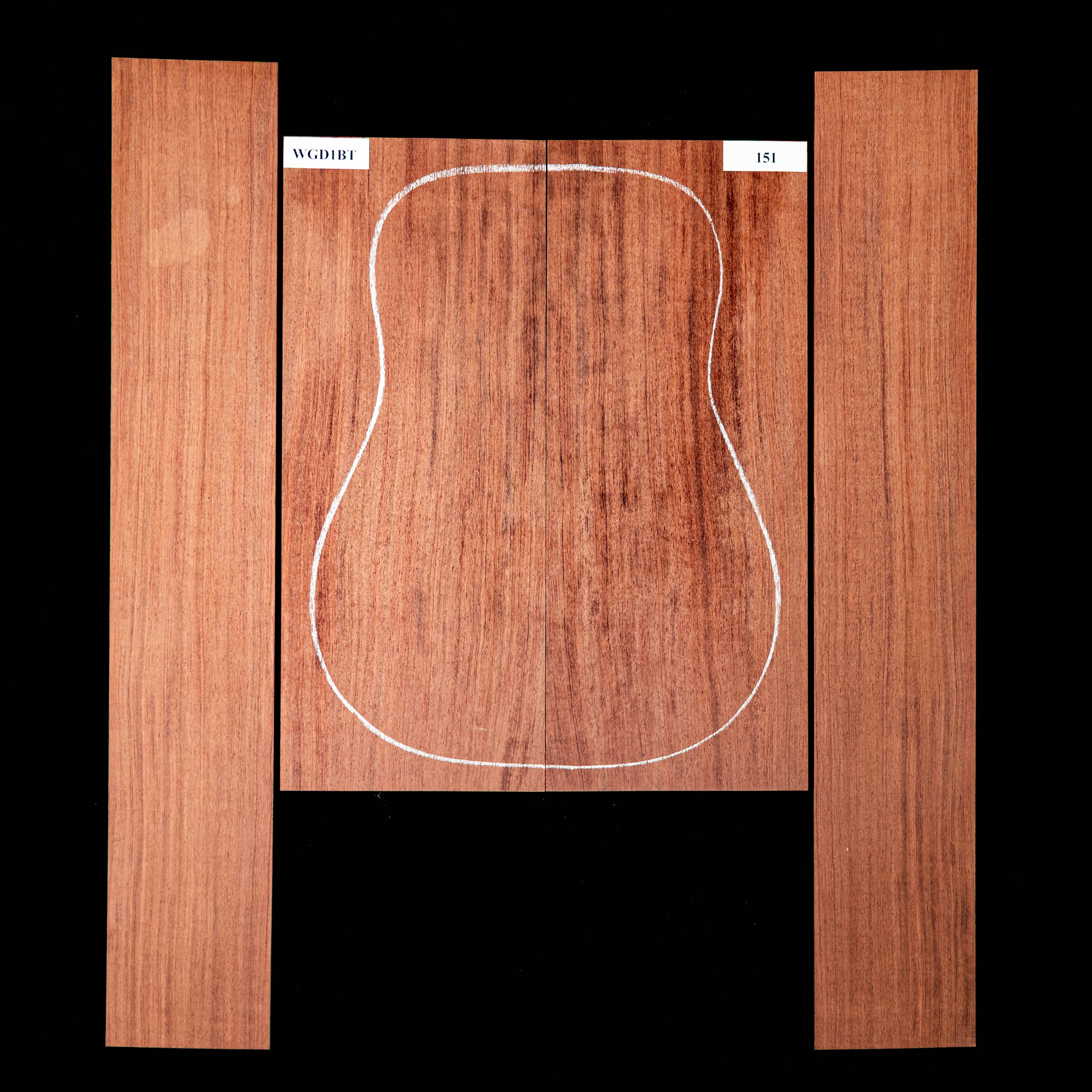 Set mit Boden + Zargen aus Bubinga – 151