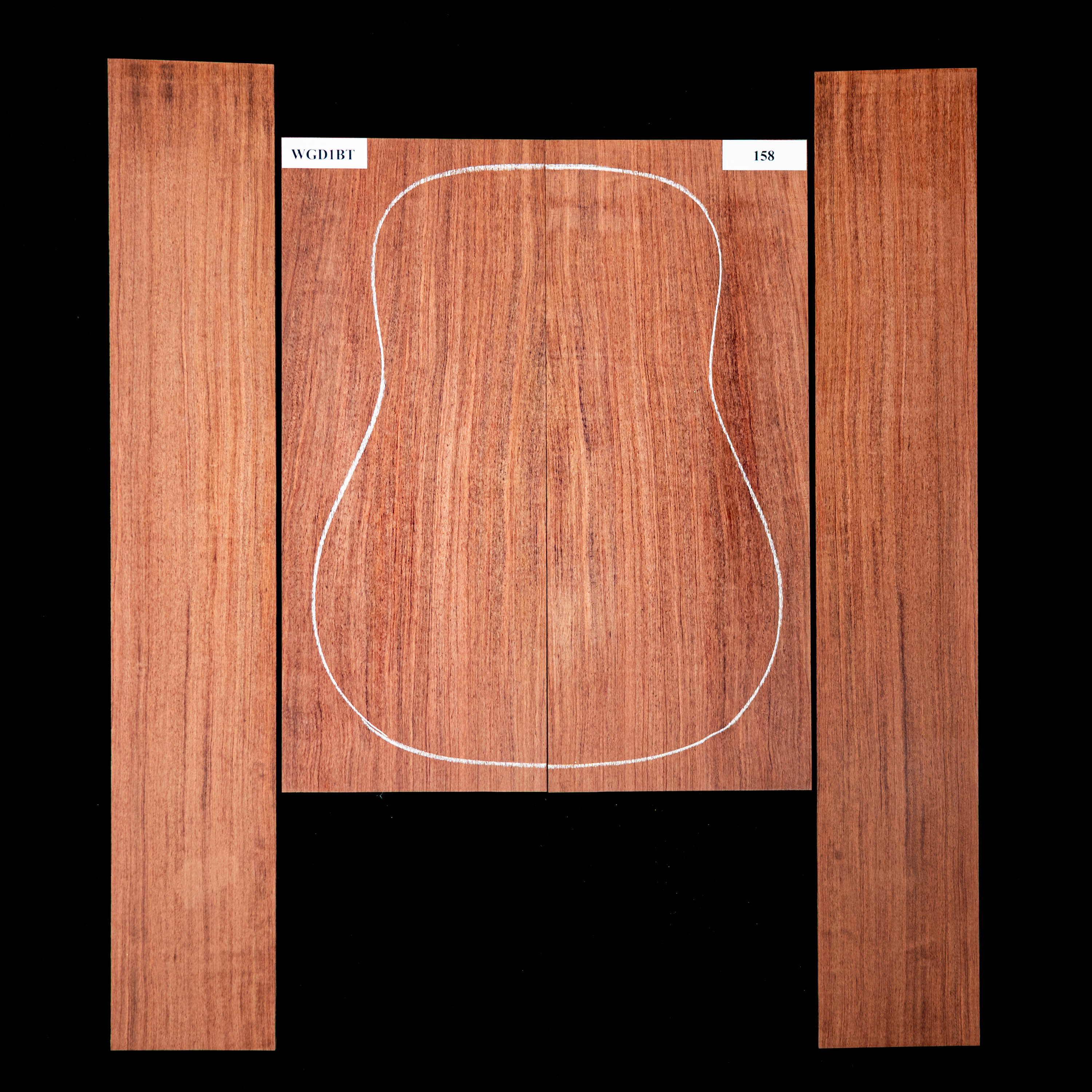 Set mit Boden + Zargen aus Bubinga – 158