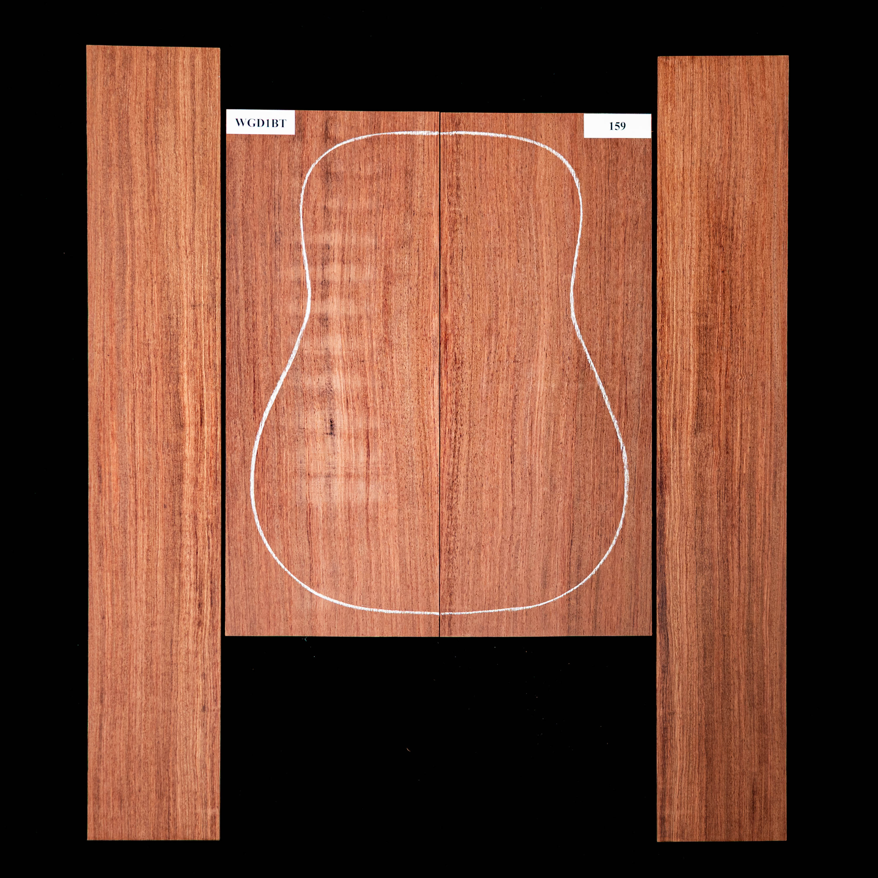 Set mit Boden + Zargen aus Bubinga – 159