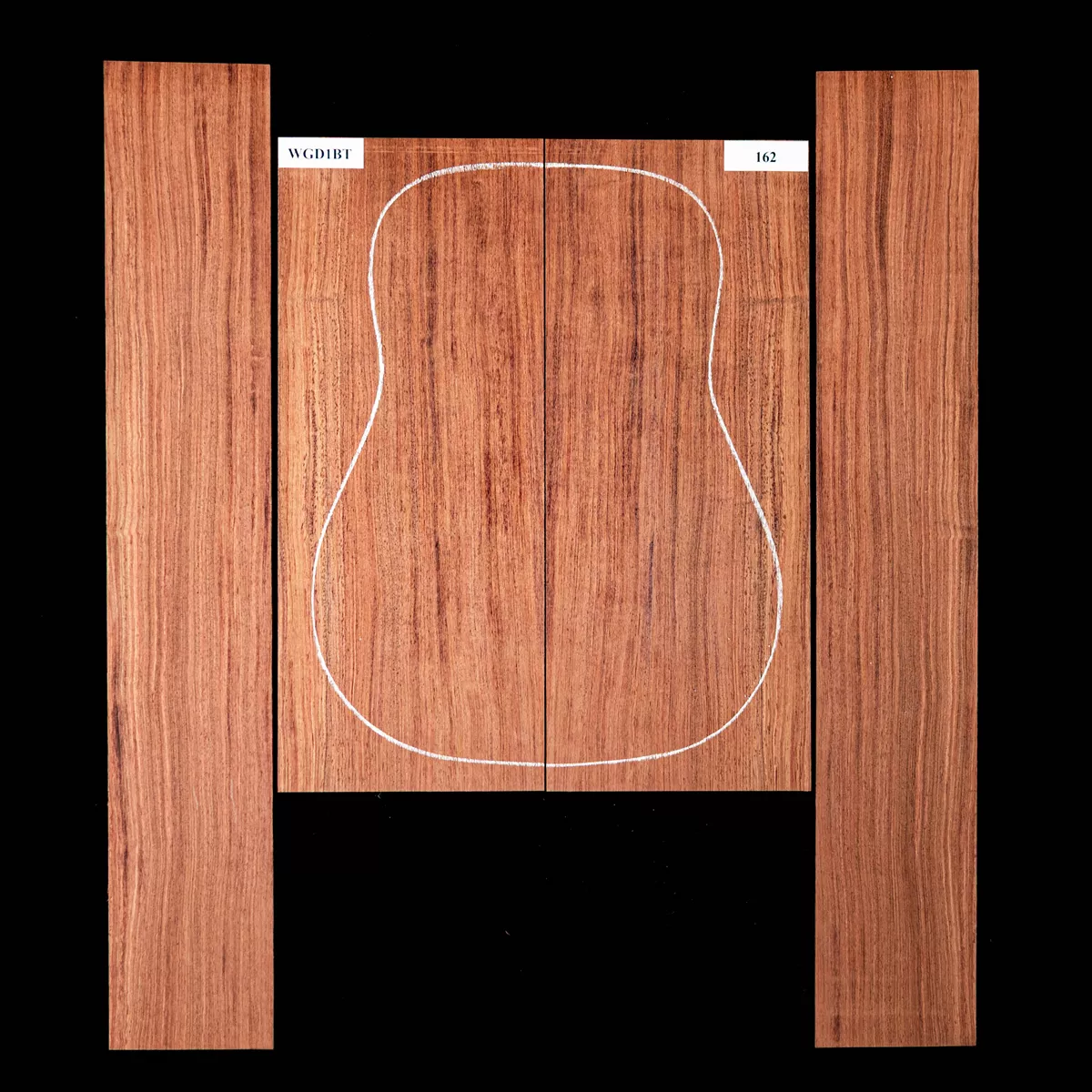 Set mit Boden + Zargen aus Bubinga – 162 Set mit Boden + Zargen aus Bubinga – 162