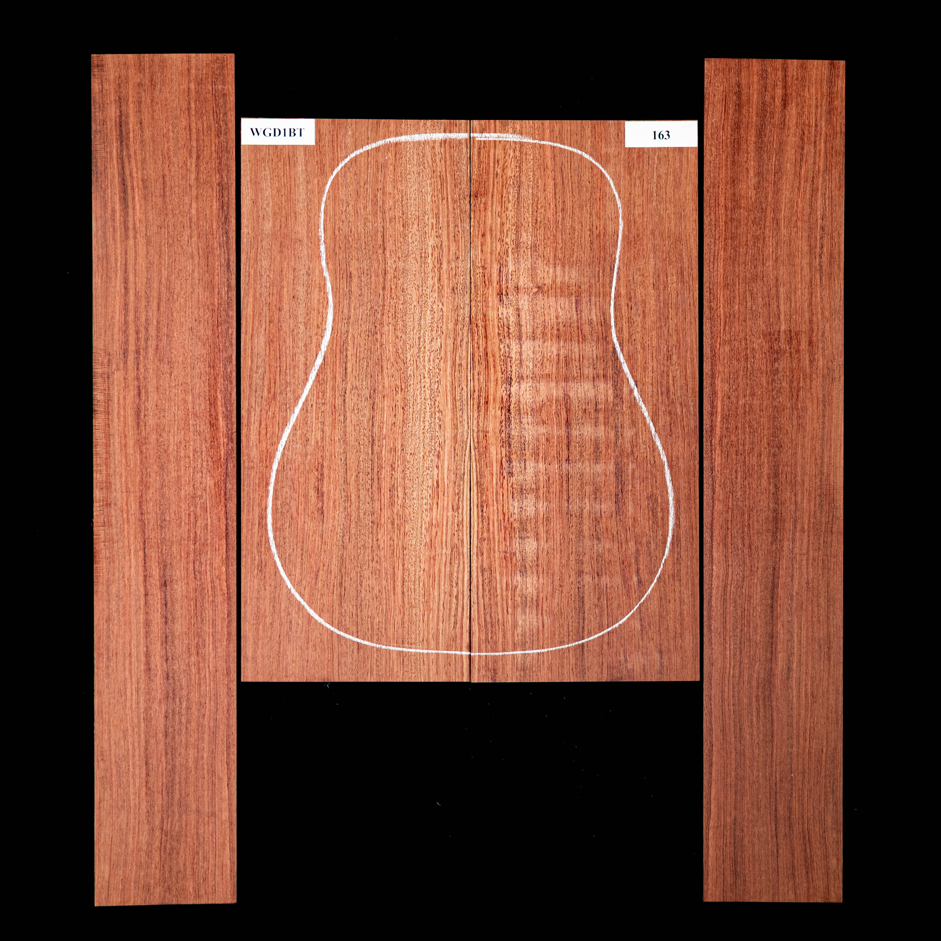 Set mit Boden + Zargen aus Bubinga – 163