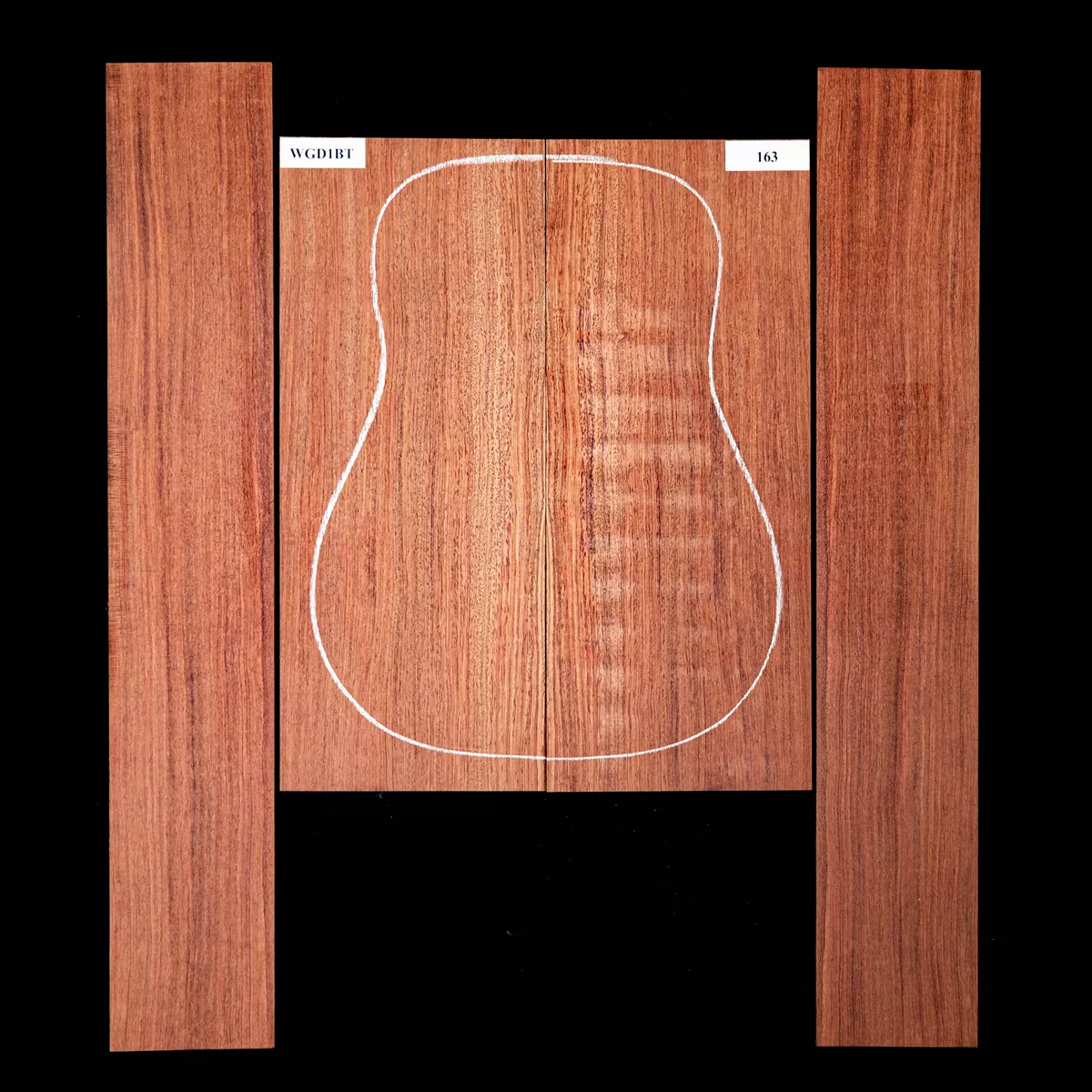 Set mit Boden + Zargen aus Bubinga – 163 Set mit Boden + Zargen aus Bubinga – 163