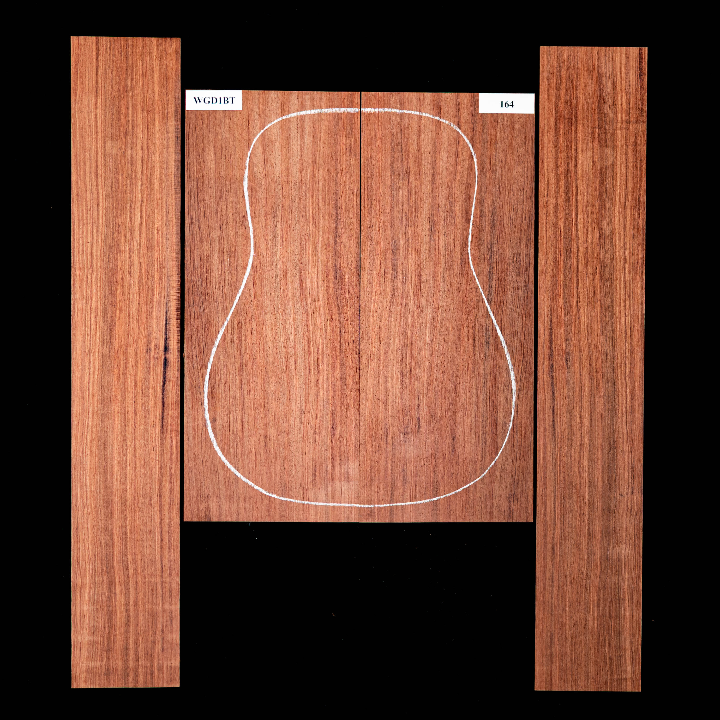 Set mit Boden + Zargen aus Bubinga – 164